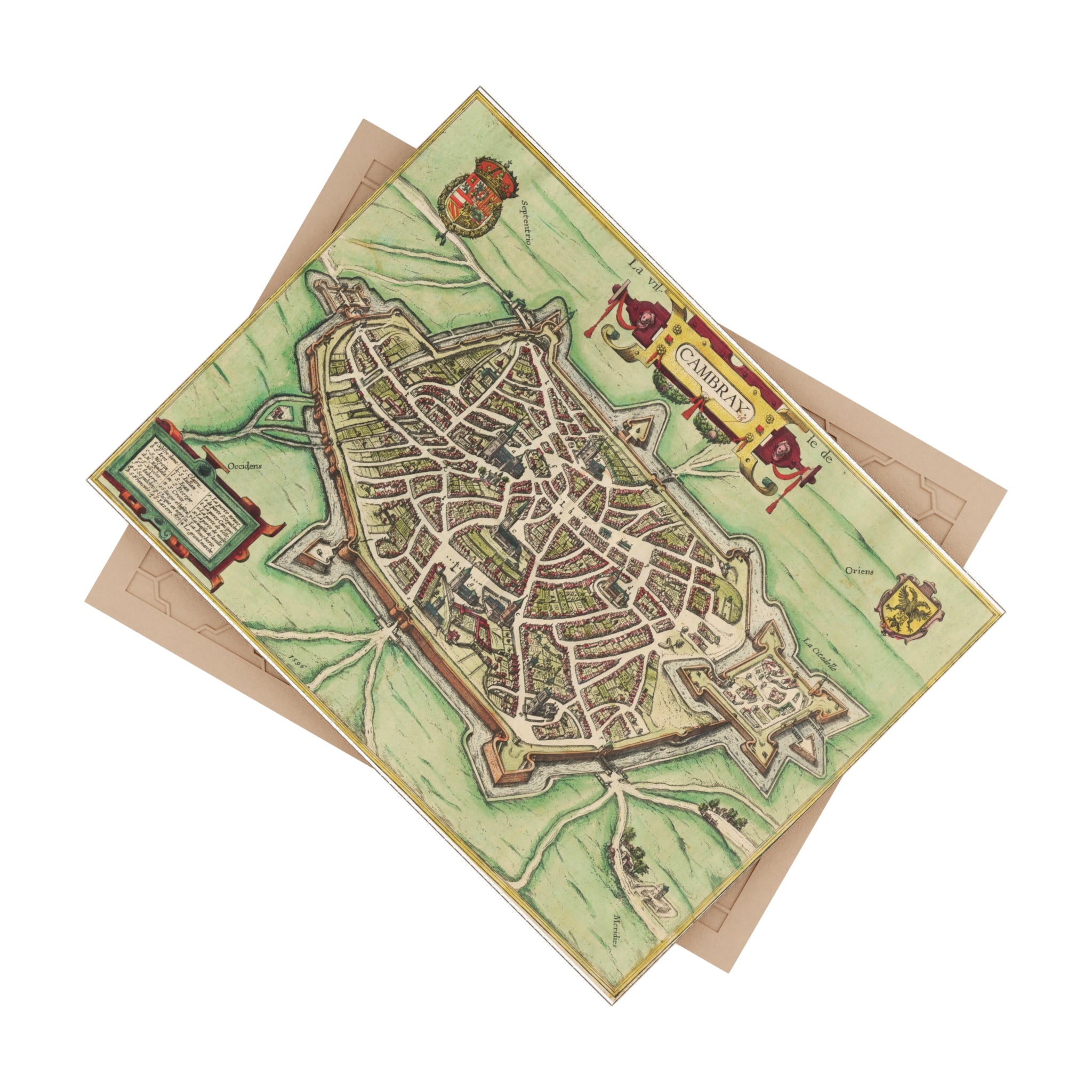 Vintage City Map Ceramic Tile — Antique Style Decorative Photo Tile