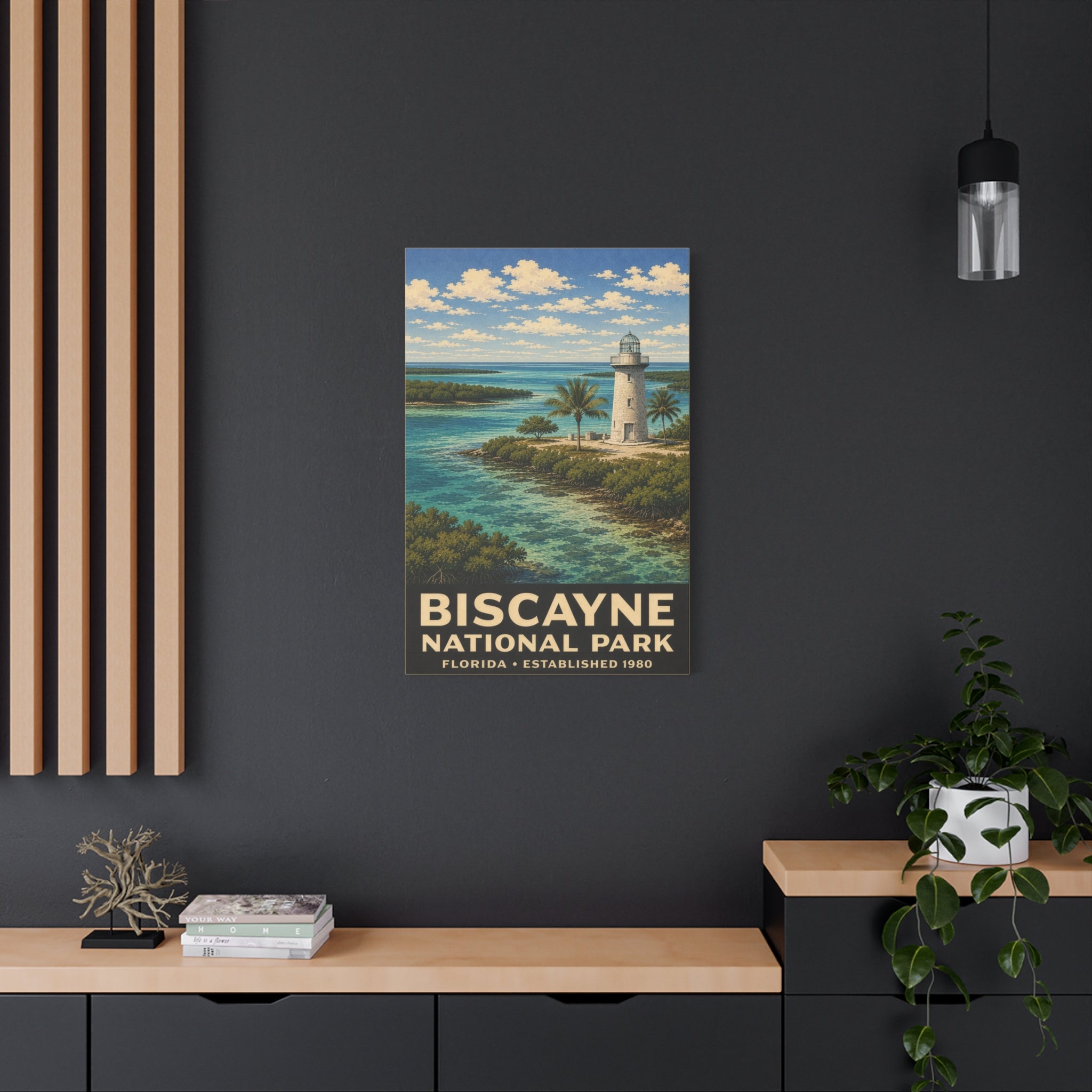 Biscayne National Park Lighthouse Matte Canvas Print