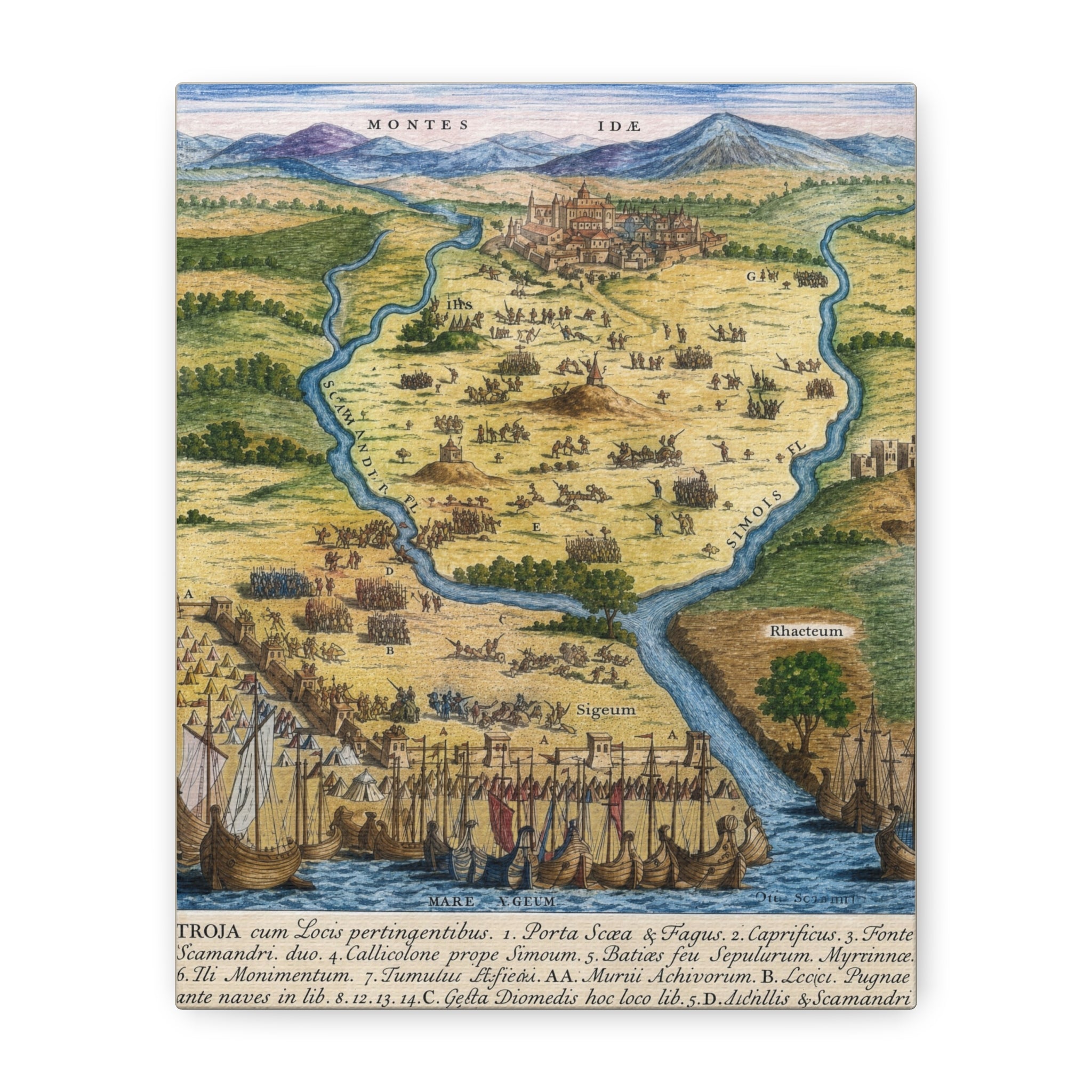 Ancient City of Troy Matte Canvas