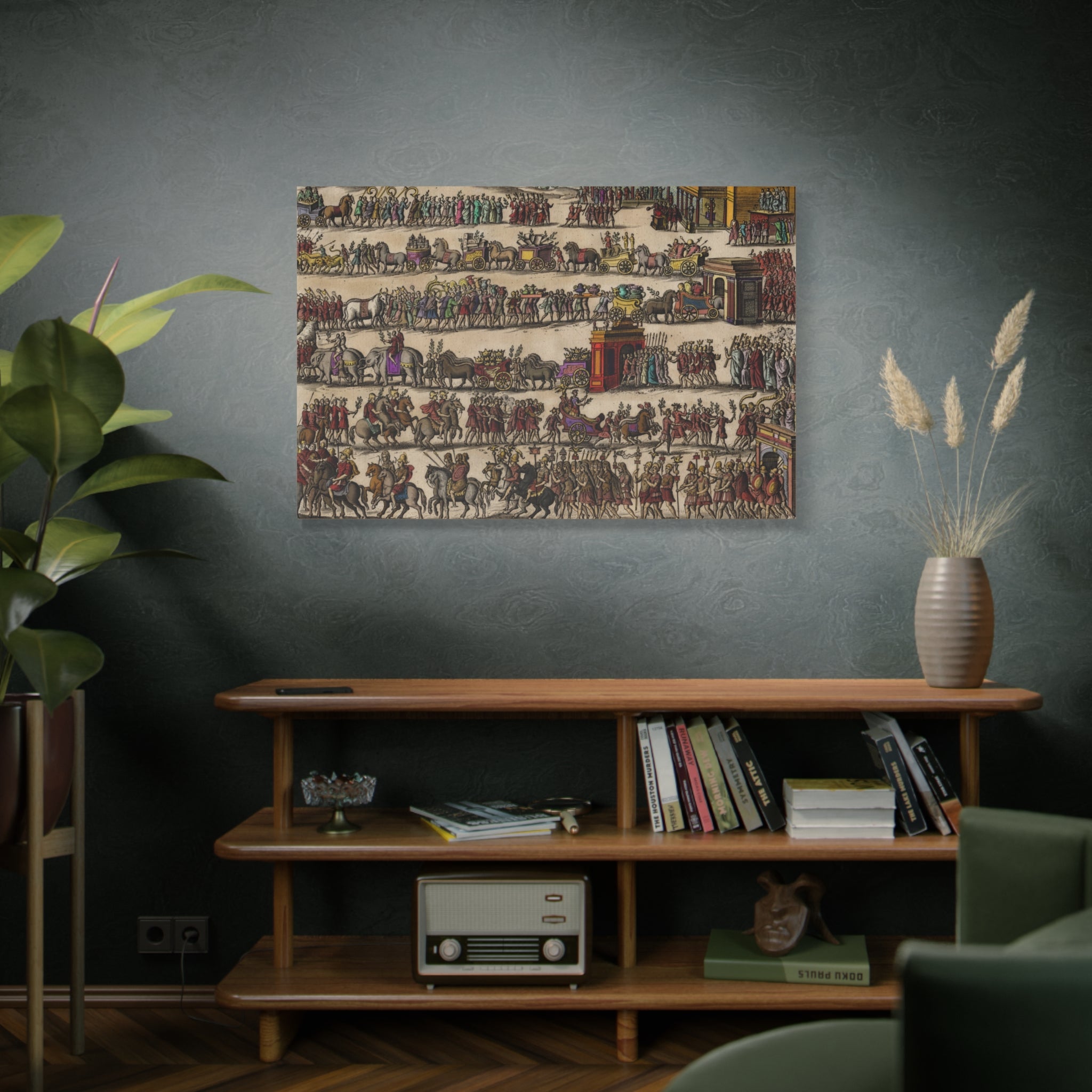 Roman Triumphal Procession Matte Stretched Canvas | Classical Antiquity Wall Art