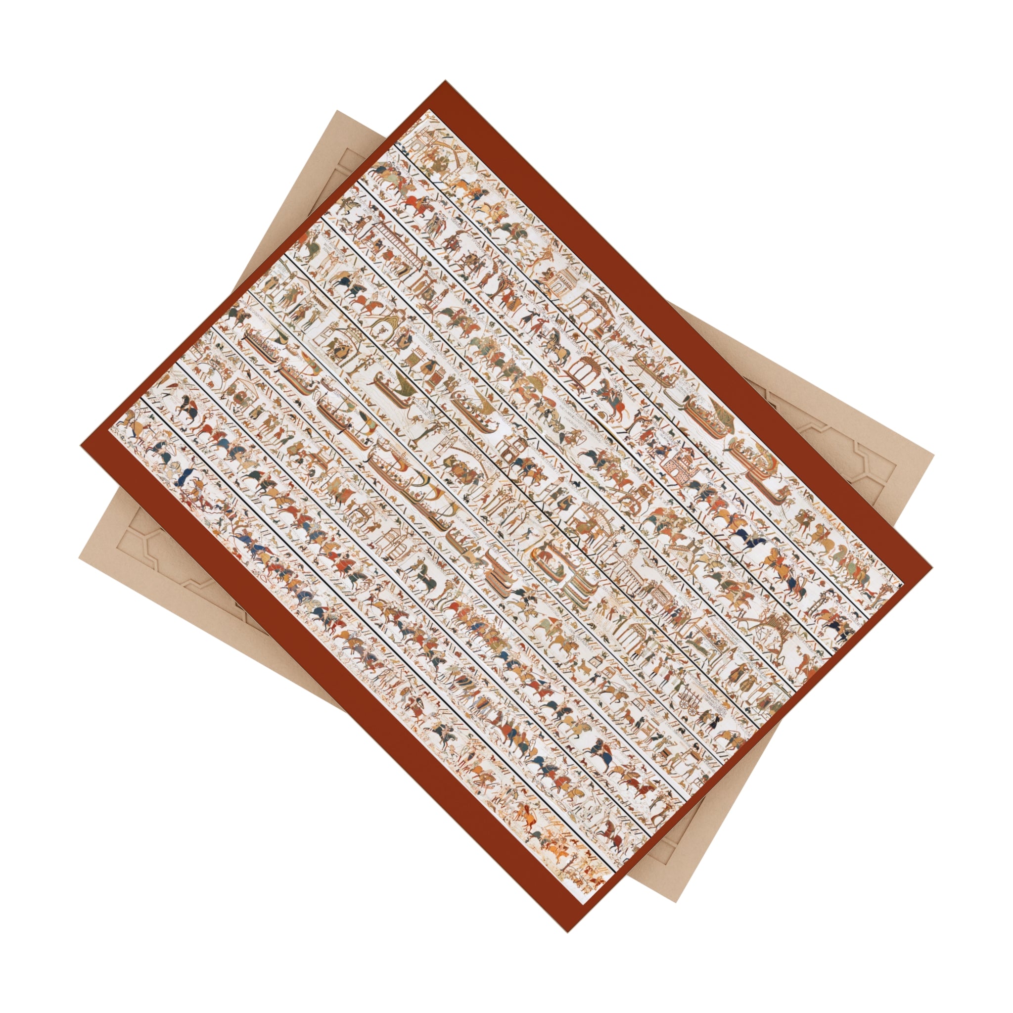 The Bayeux Tapestry in One Image Ceramic Photo Tile | Norman Conquest History Motif