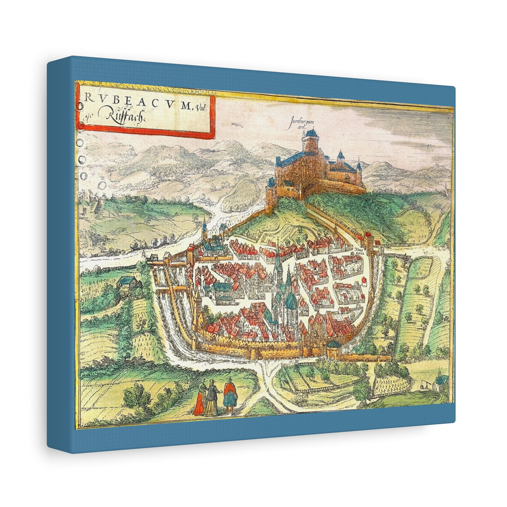 Antique Map of Rouffach Cityscape Canvas | Matte Stretched Wall Art
