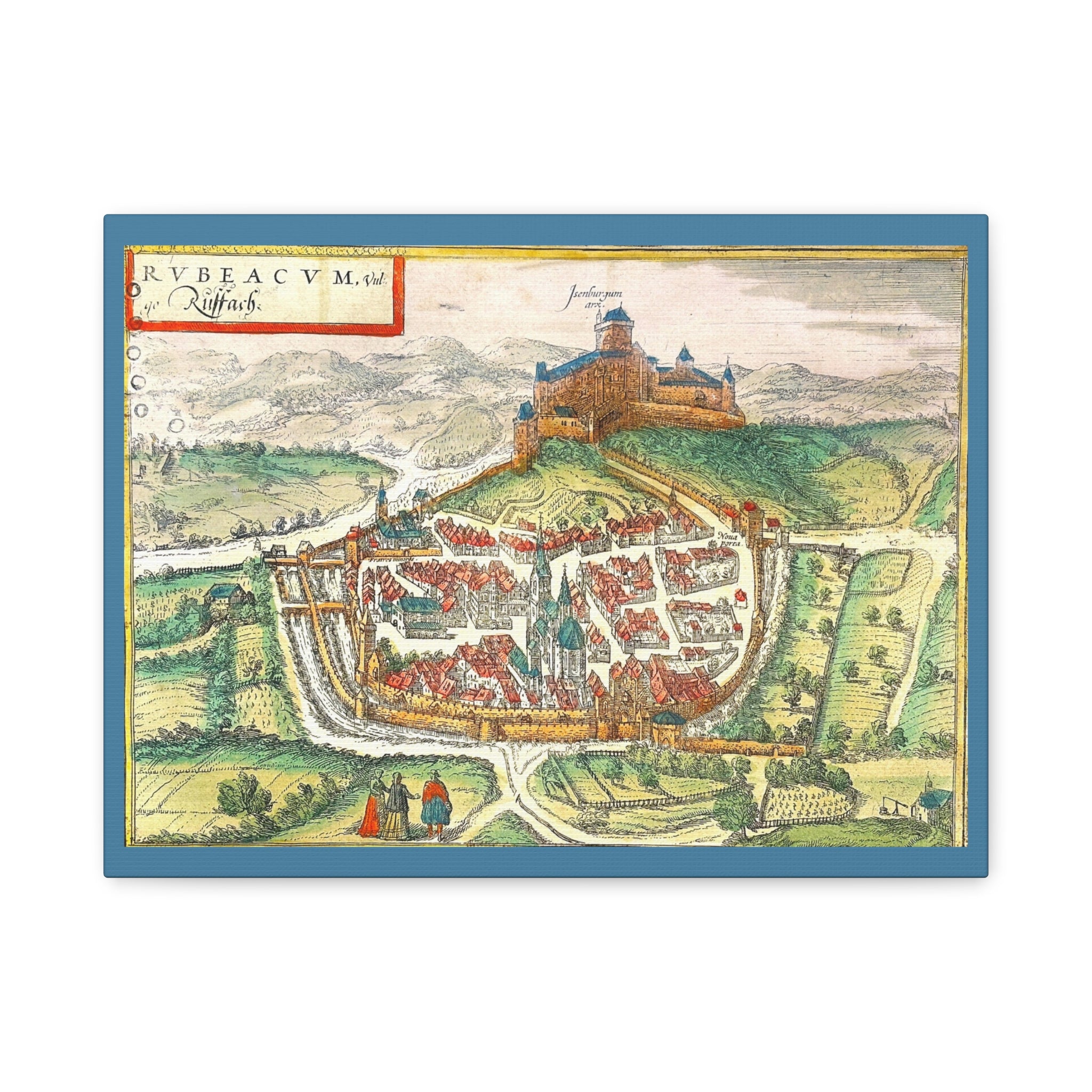 Antique Map of Rouffach Cityscape Canvas | Matte Stretched Wall Art