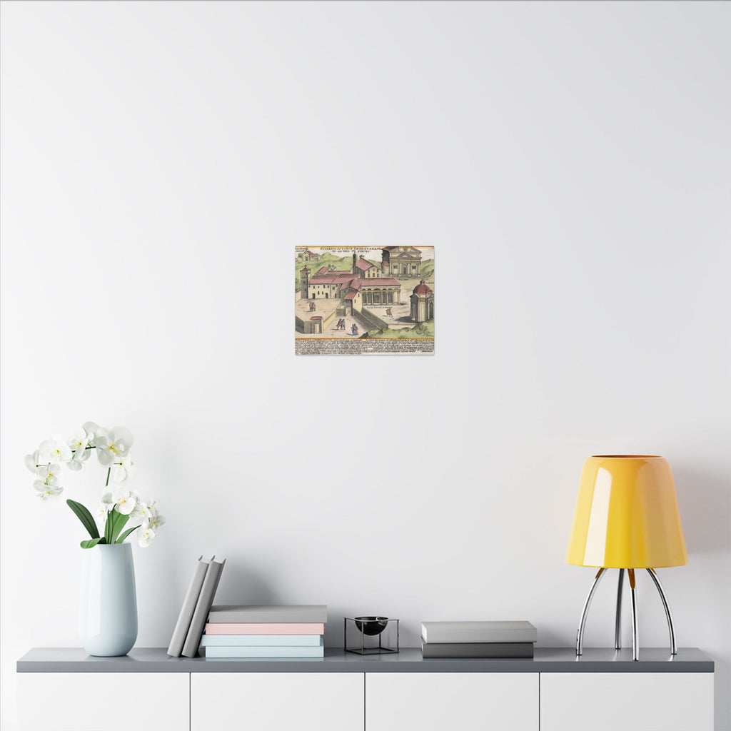 The Church of Saints Vincent and Anastasius at the Three Fountains Historic Canvas Wall Art