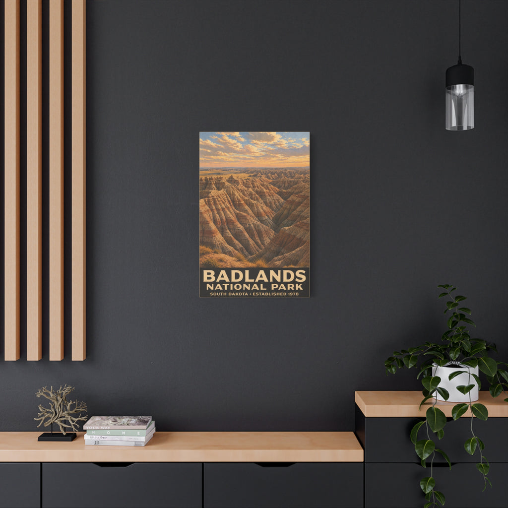 Badlands National Park Matte Canvas Wall Art — Stretched 1.25"