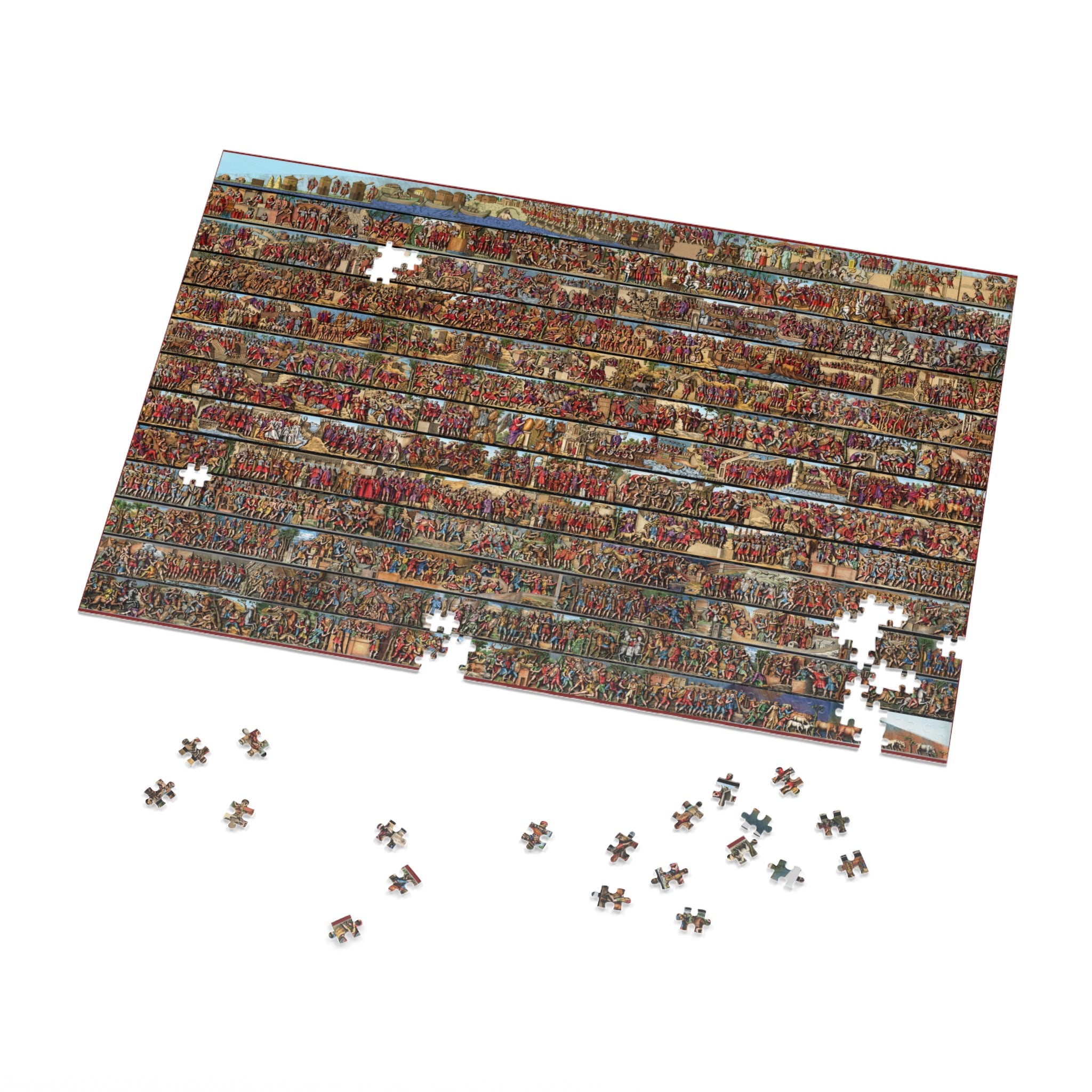 Historical Colorized Trajan's Column Engravings Depiction Jigsaw Puzzle (Tin Box)