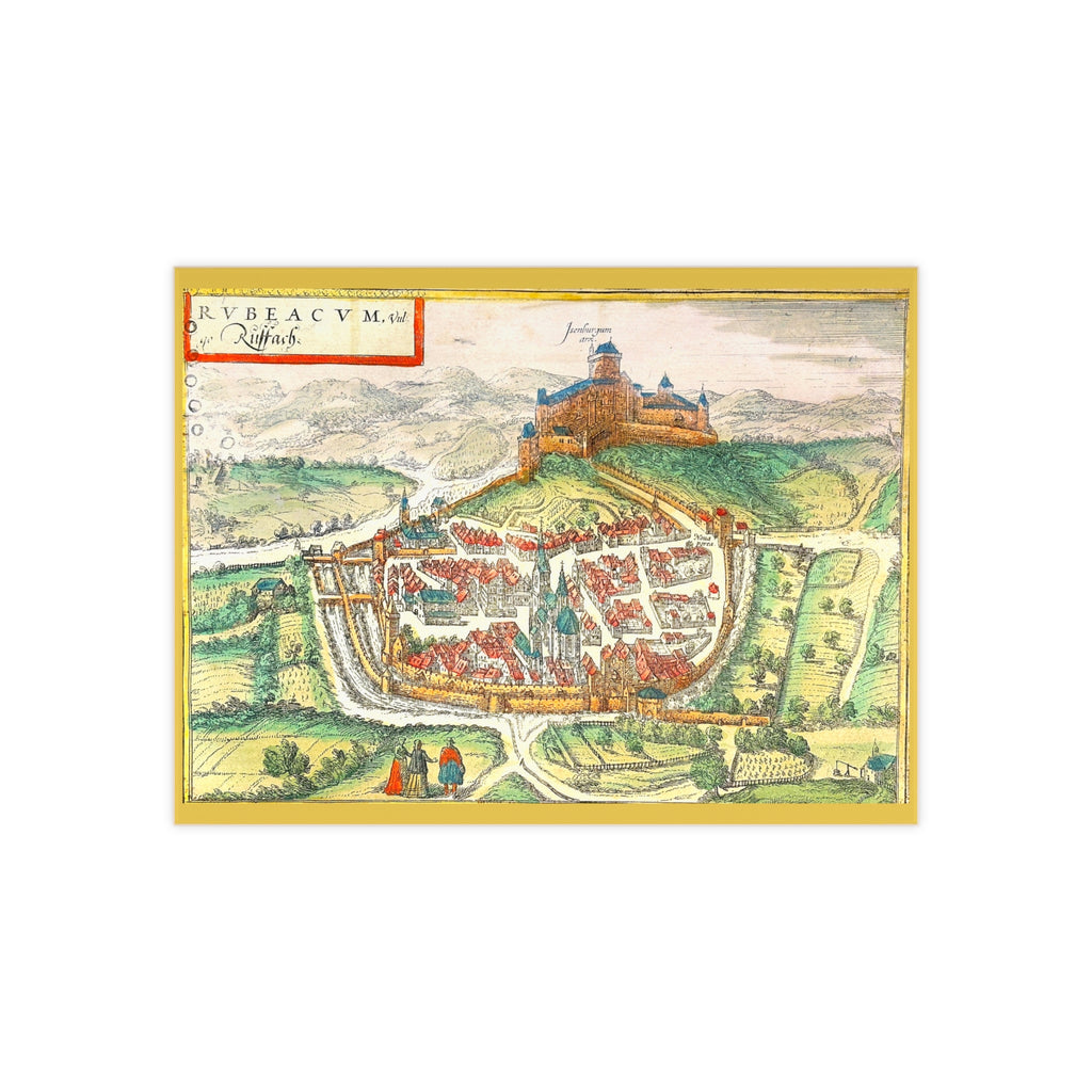 Rouffach City View Ceramic Tile | Braun and Hogenberg