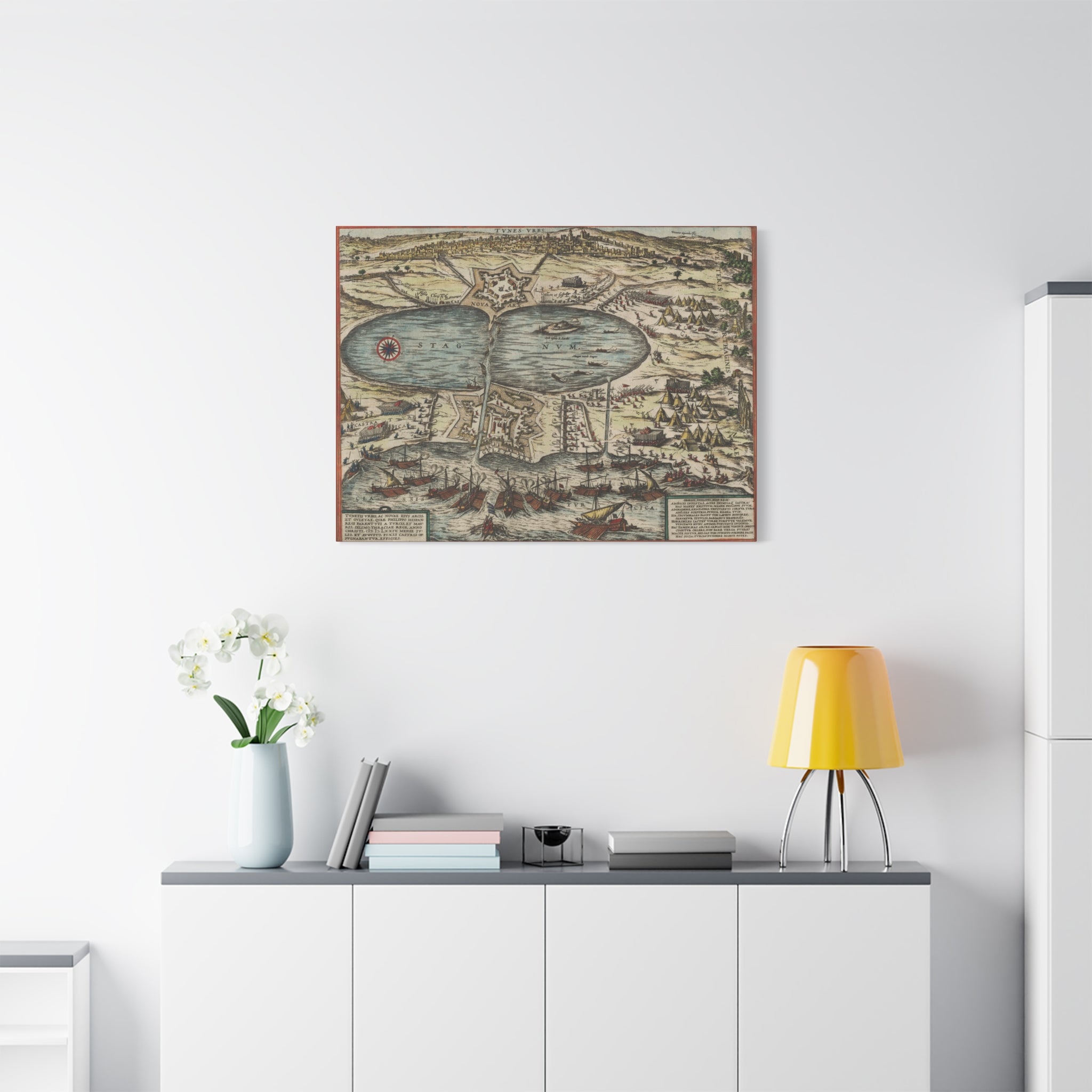 Vintage Nautical Map Canvas