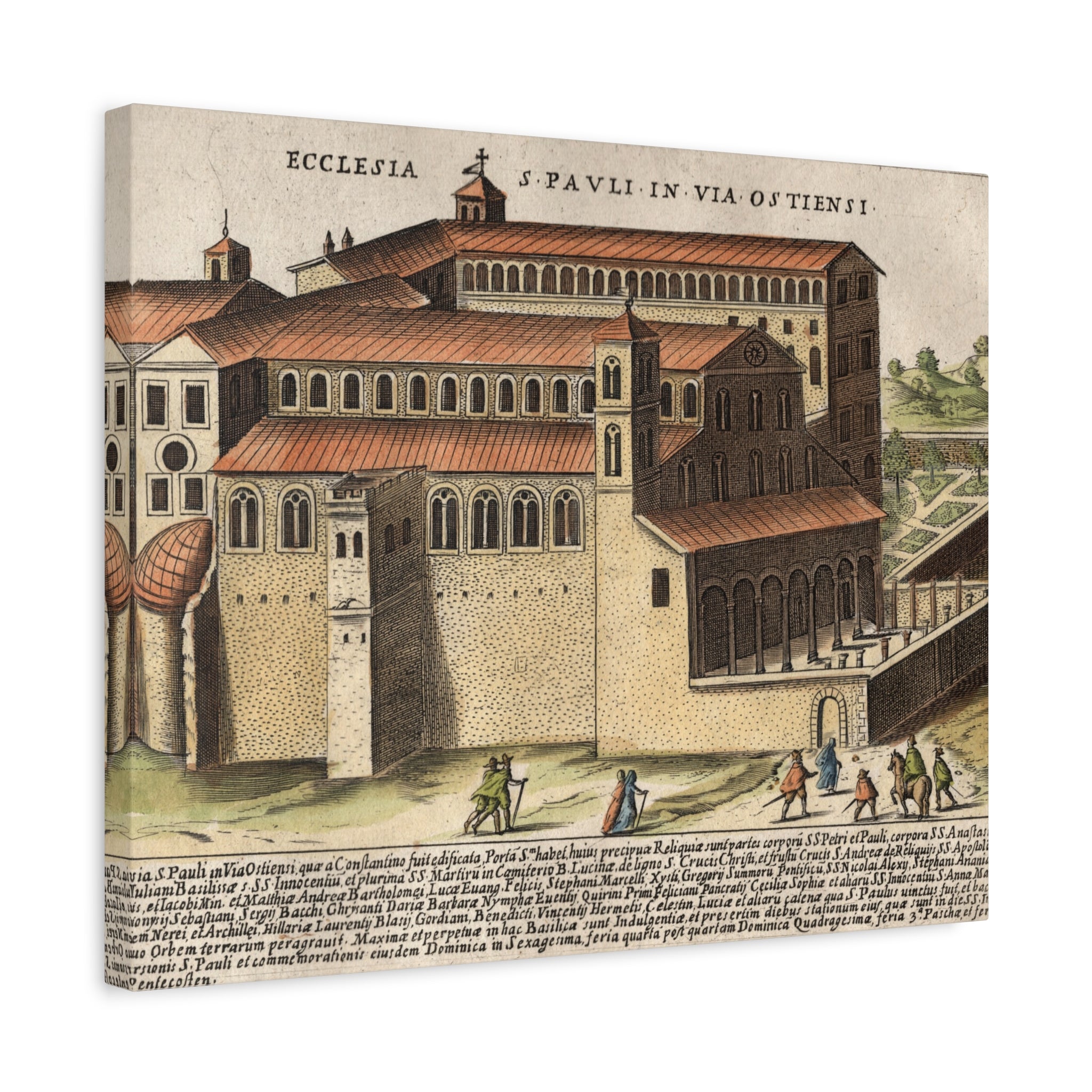 Basilica of Saint Paul Outside the Walls Historic Art Canvas