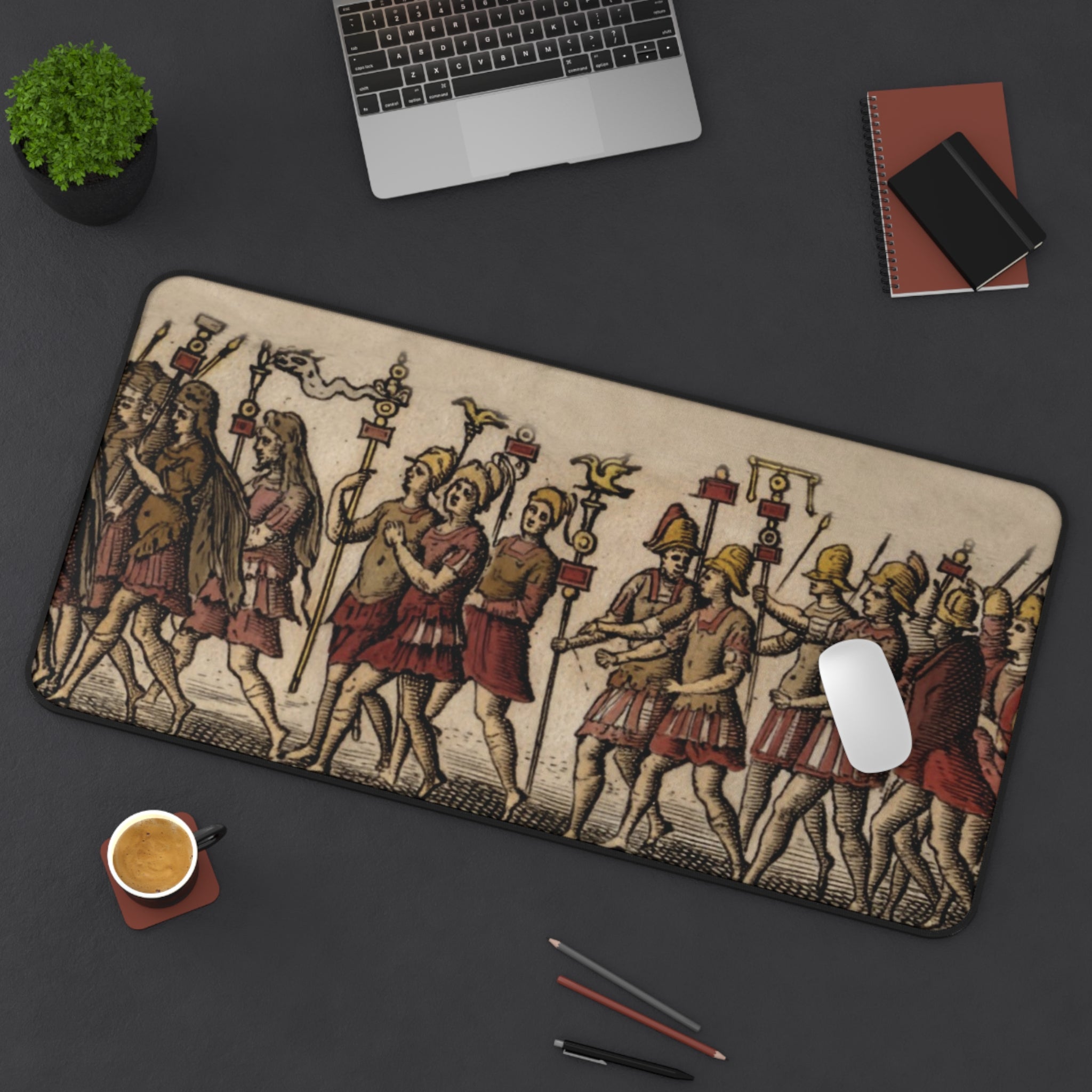 Ancient Roman Triumph Procession Desk Mat | Classical Roman Art Mouse Pad