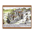 Capitoline Hill & Roman Forum, Ancient Rome Map Matte Canvas