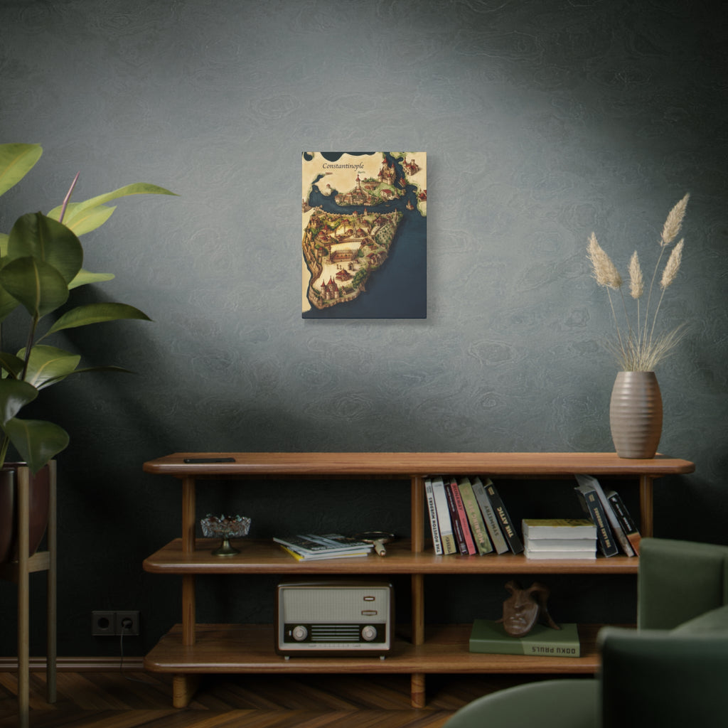 Constantinople Vintage Map Matte Canvas Print — Stretched 1.25"