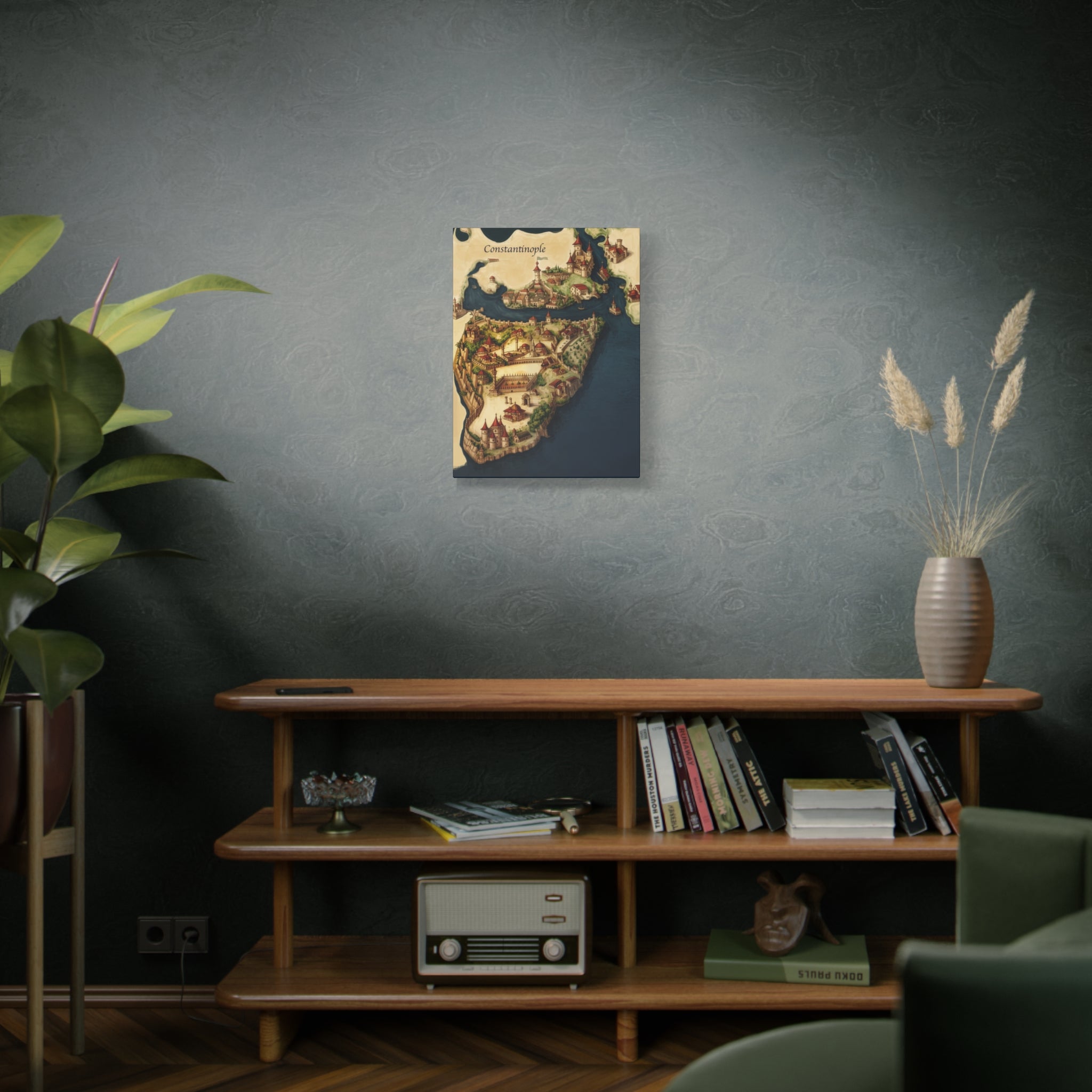 Constantinople Vintage Map Matte Canvas Print — Stretched 1.25"