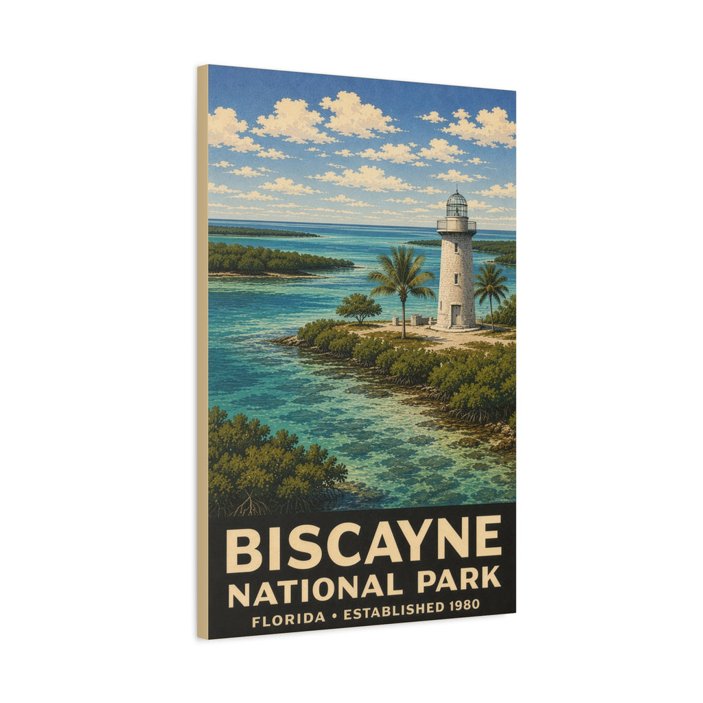 Biscayne National Park Lighthouse Matte Canvas Print