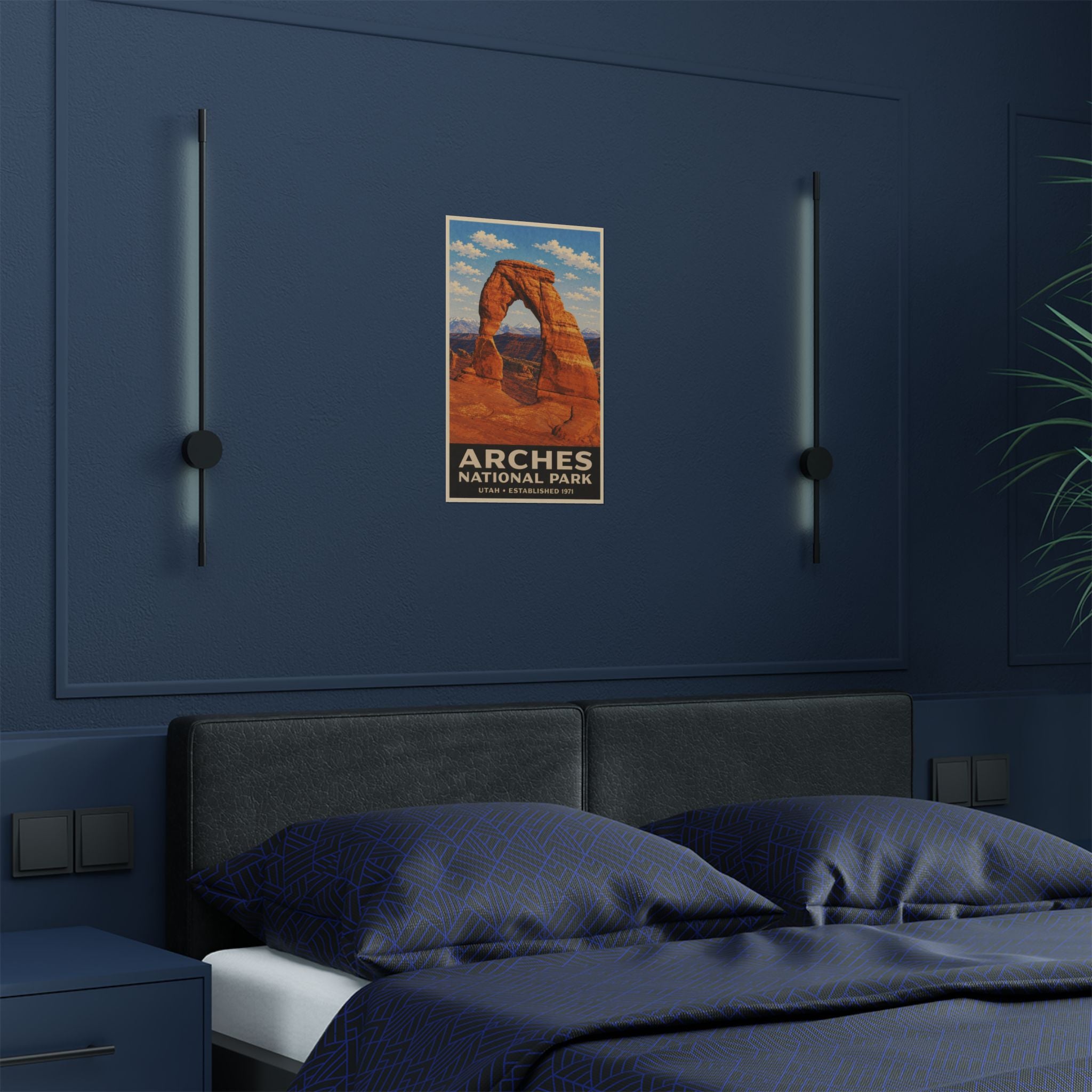 Arches National Park Satin Poster – Vintage Travel Wall Art (300gsm)