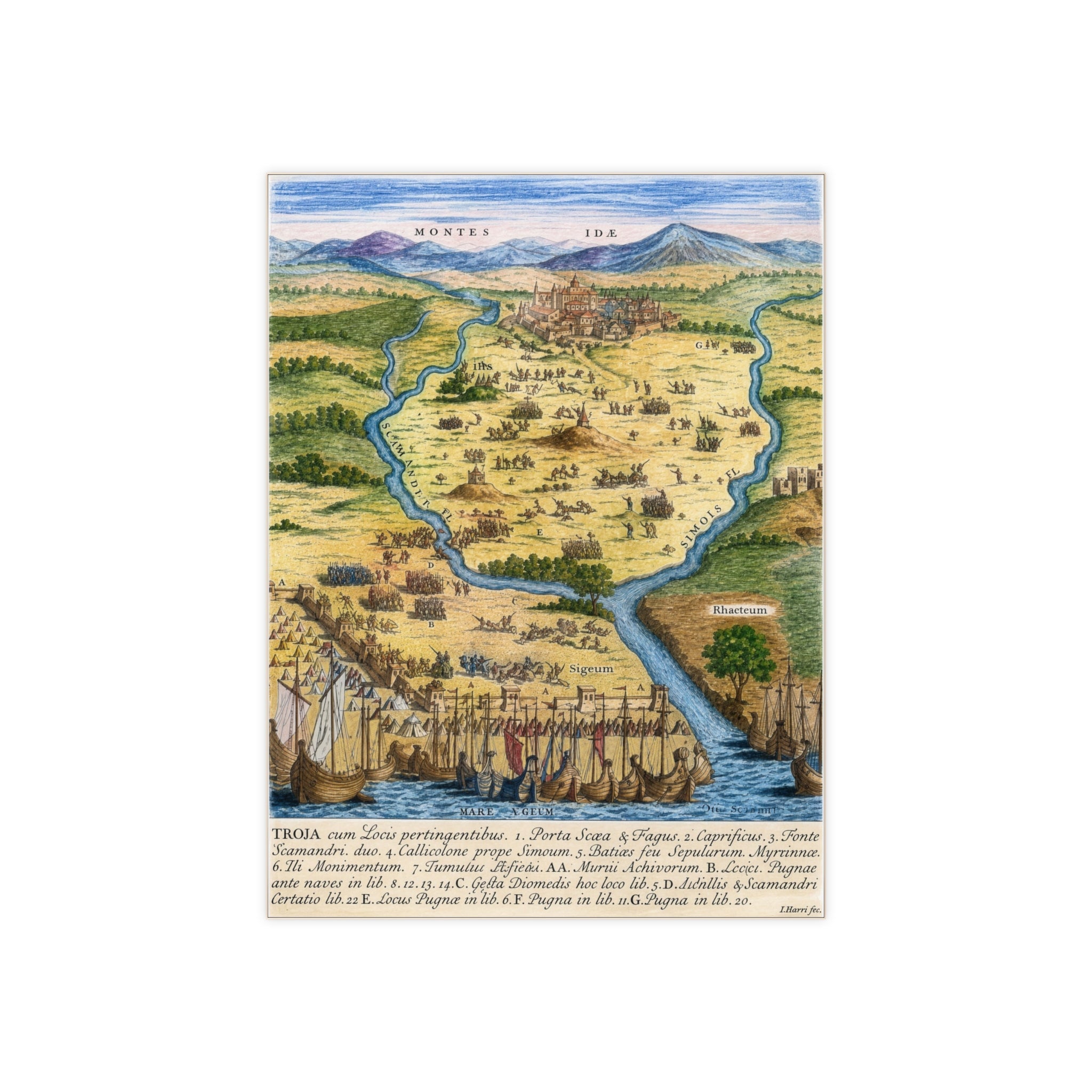 Ancient City of Troy Decorative Ceramic Tile