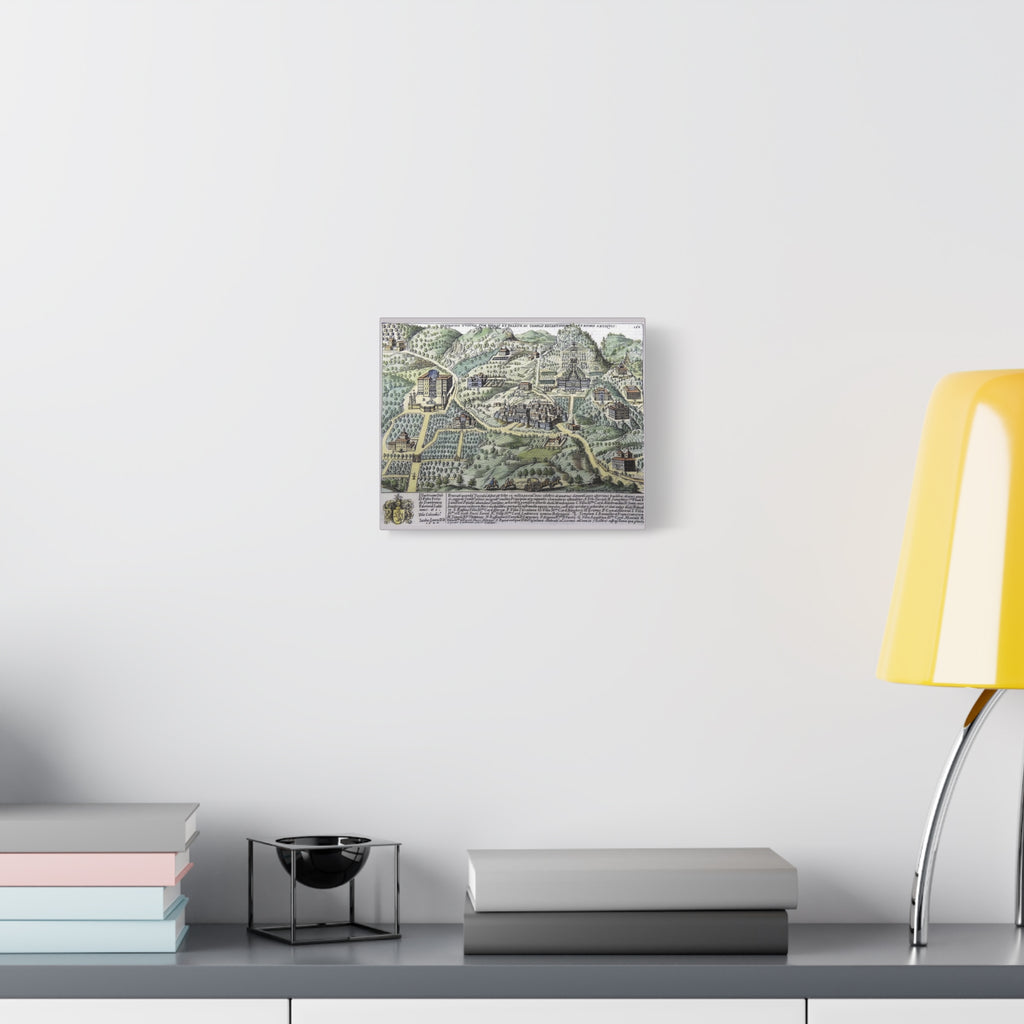 Tusculum Map Matte Canvas | Historic Italian Cartography