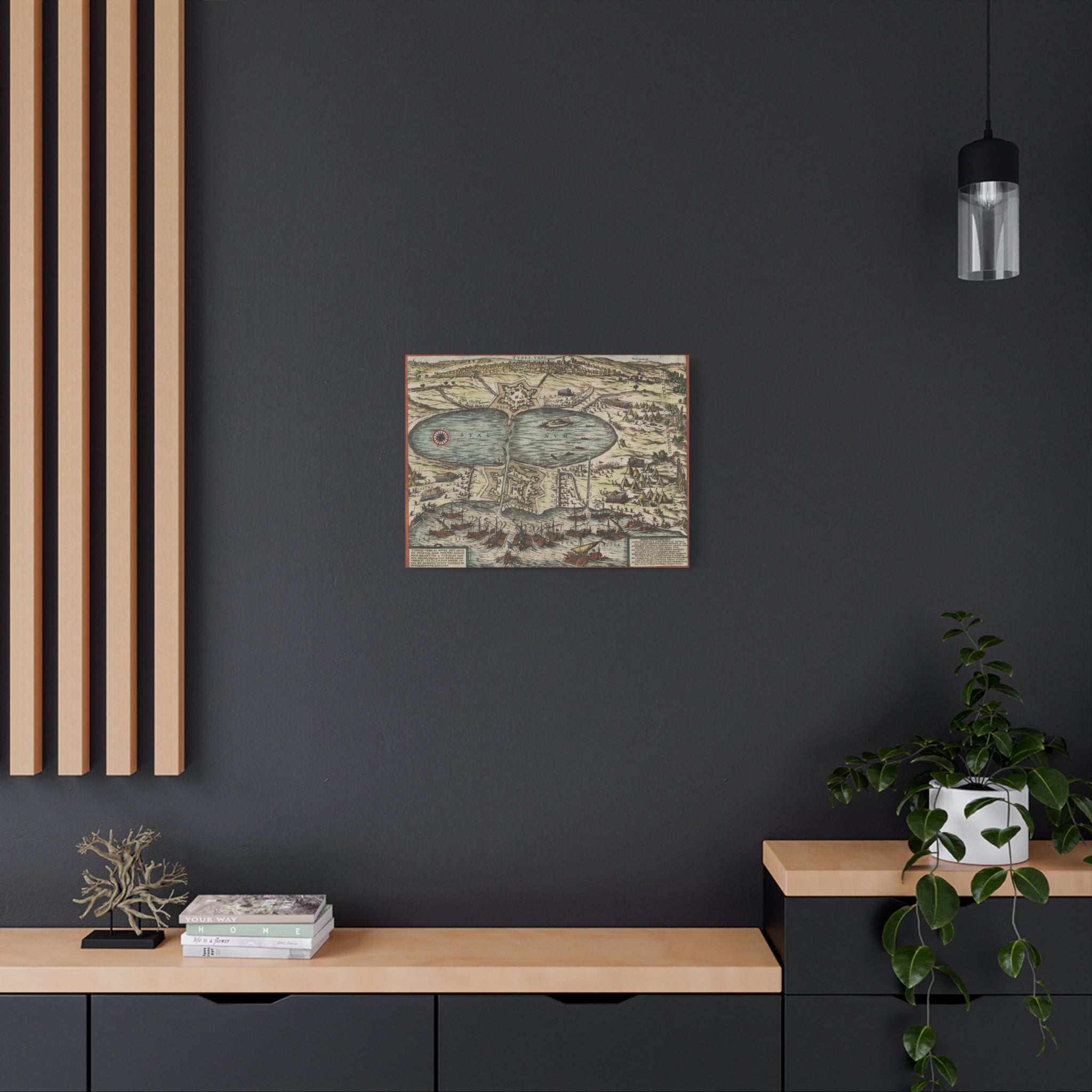 Vintage Nautical Map Canvas