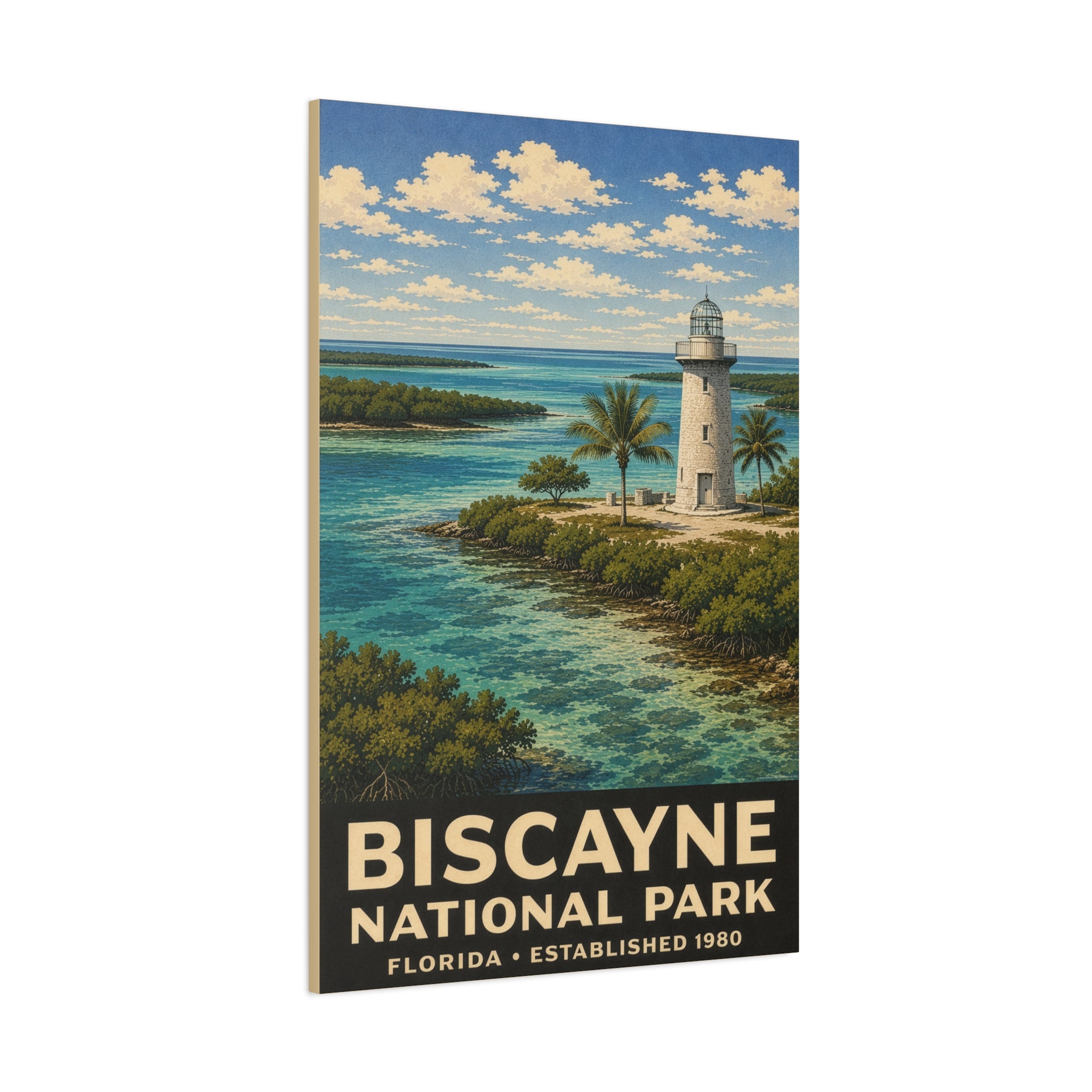 Biscayne National Park Lighthouse Matte Canvas Print