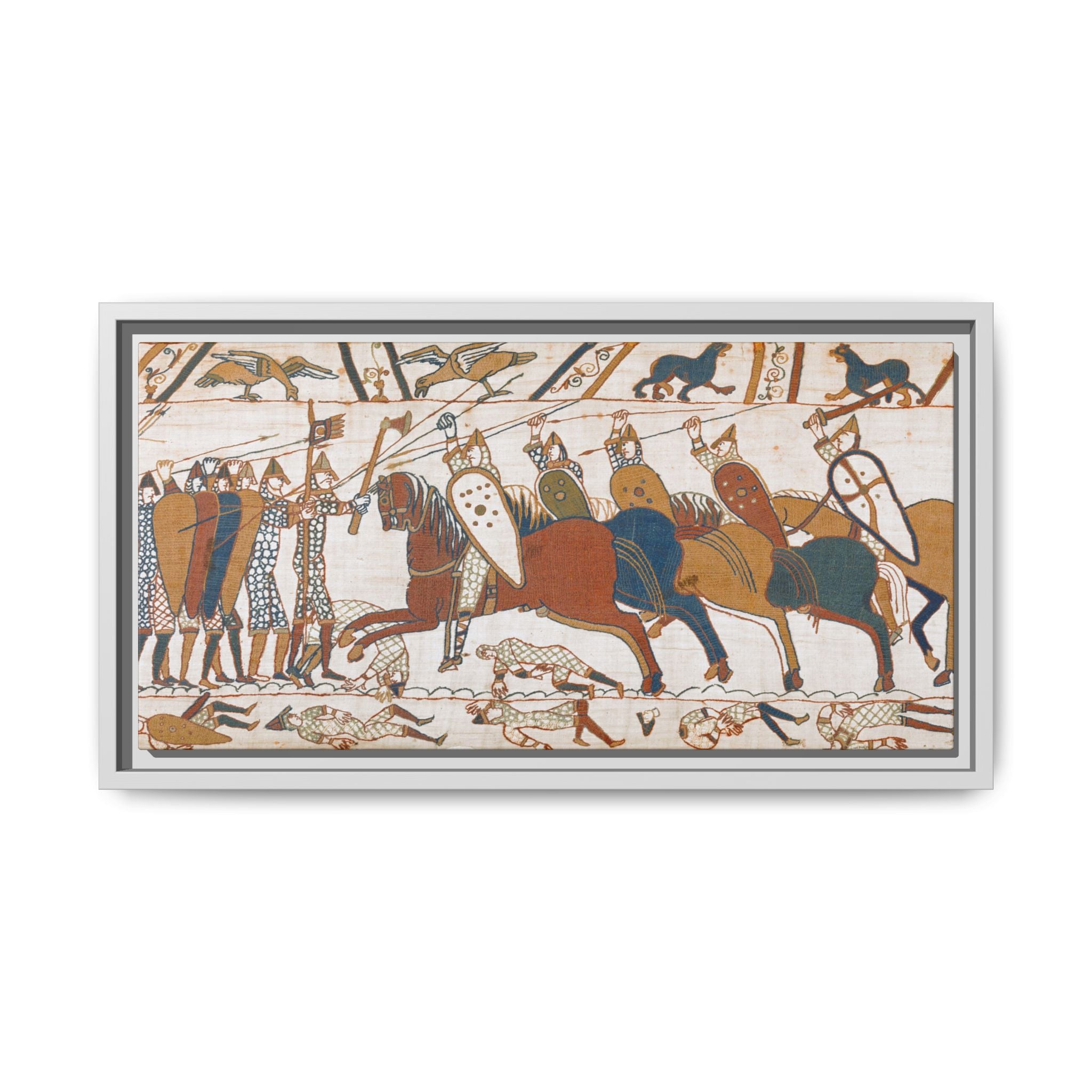 Bayeux Tapestry Battle of Hastings Framed Canvas