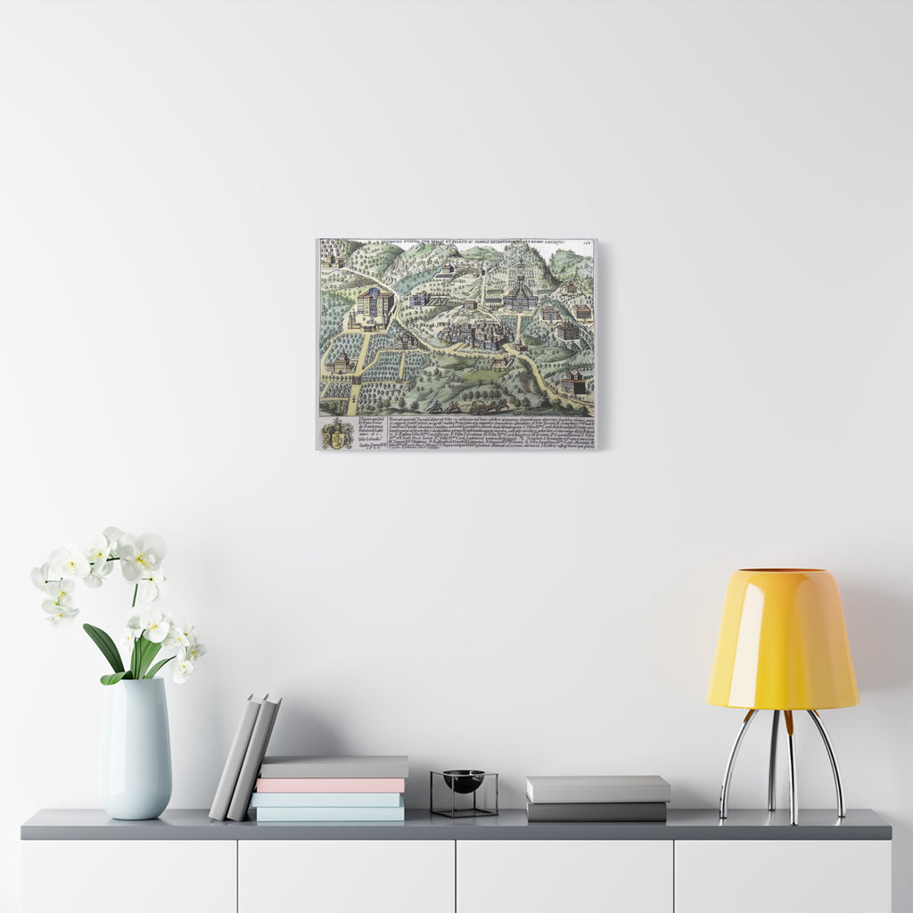 Tusculum Map Matte Canvas | Historic Italian Cartography