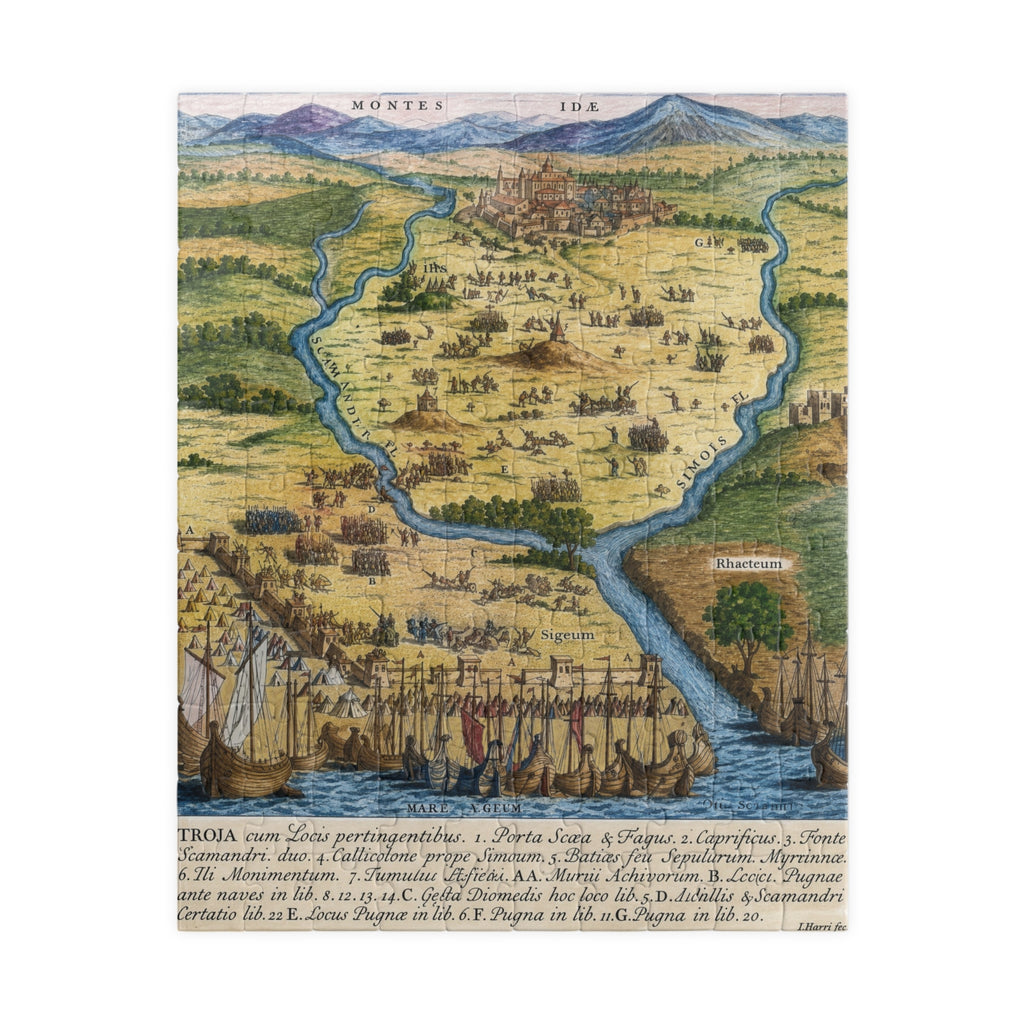 City of Troy Historic Map Jigsaw Puzzle — Vintage Cartography 110/252/520-Piece