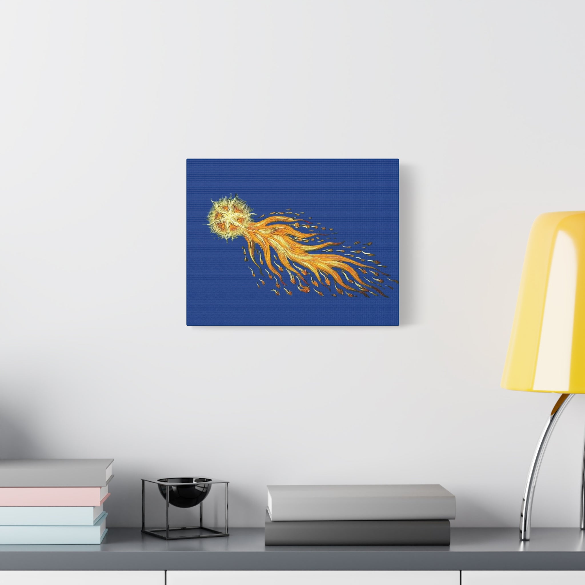Golden Comet Illustration Matte Canvas