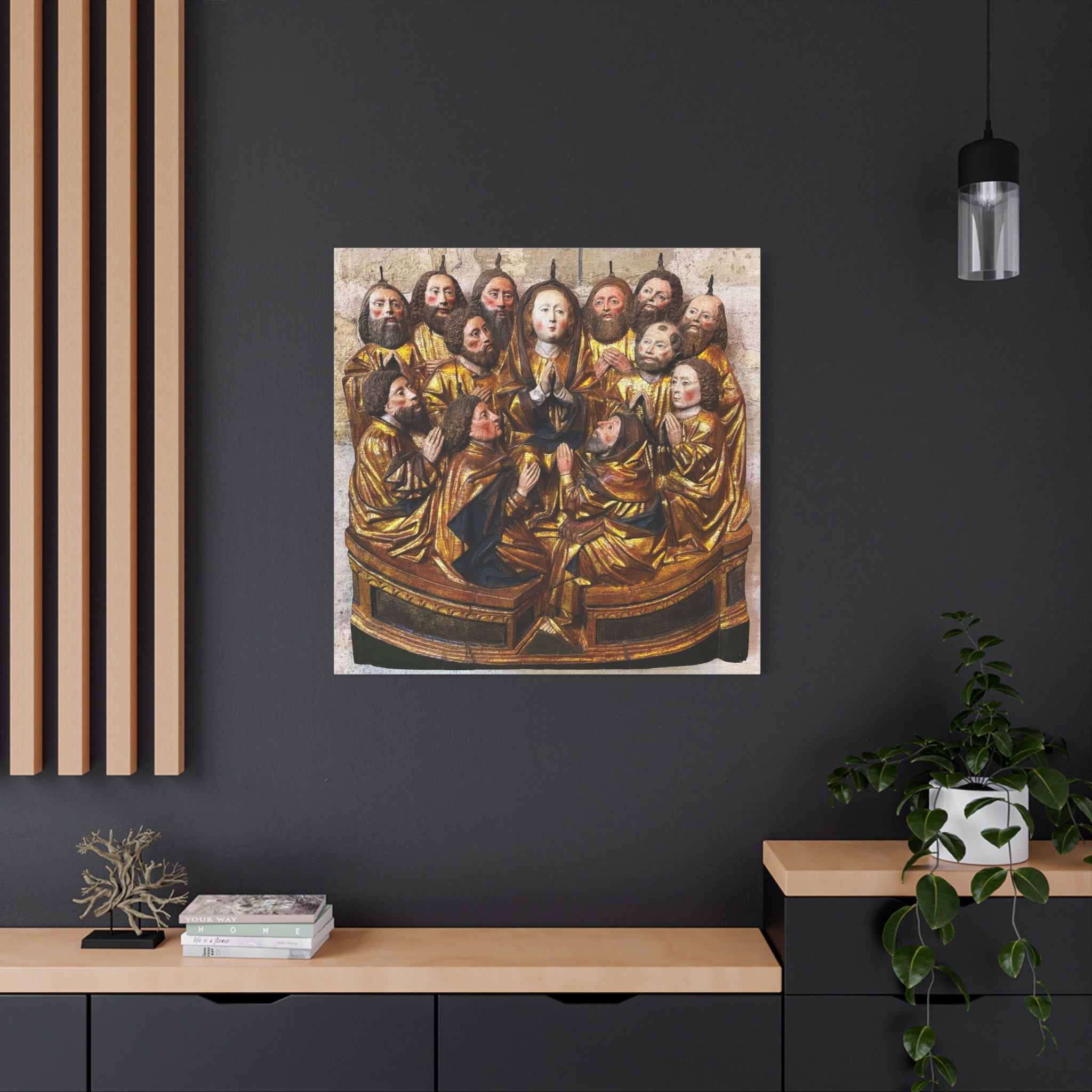 Medieval Pentecost Art Matte Canvas