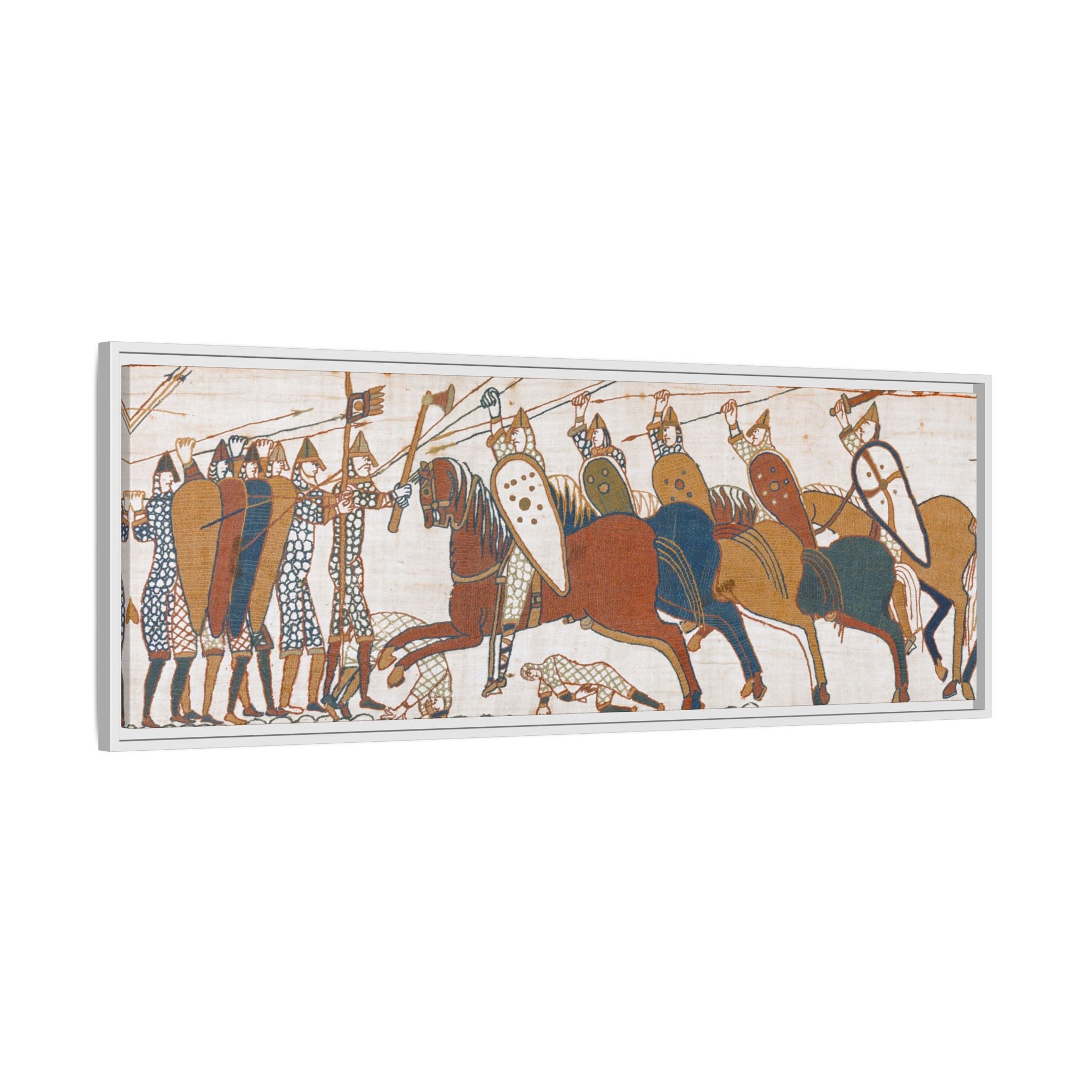Bayeux Tapestry Battle of Hastings Framed Canvas