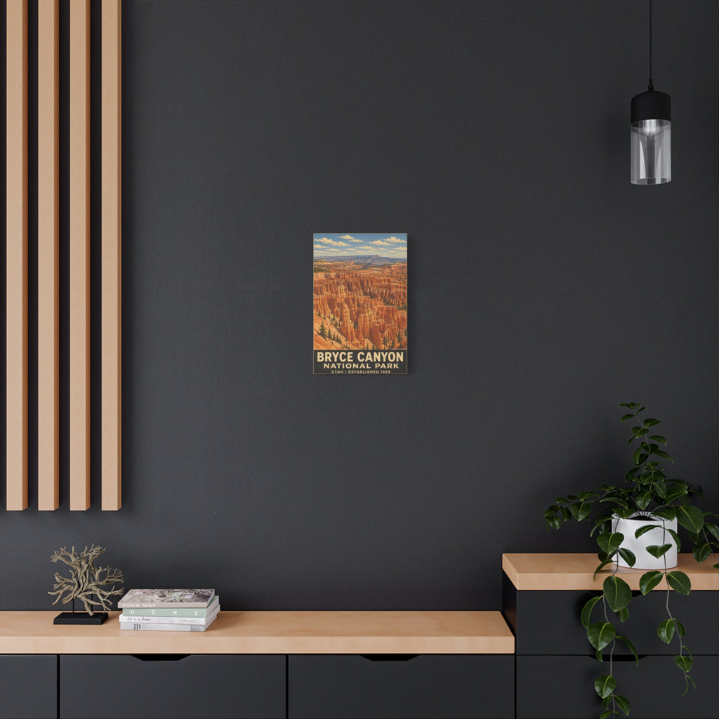 Bryce Canyon National Park Vintage Travel Poster Canvas