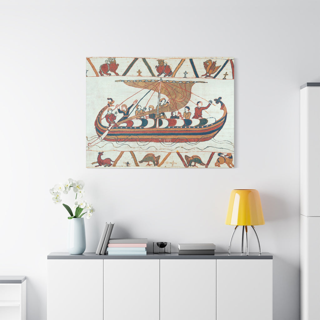 Bayeux Tapestry Norman Longship Canvas Print