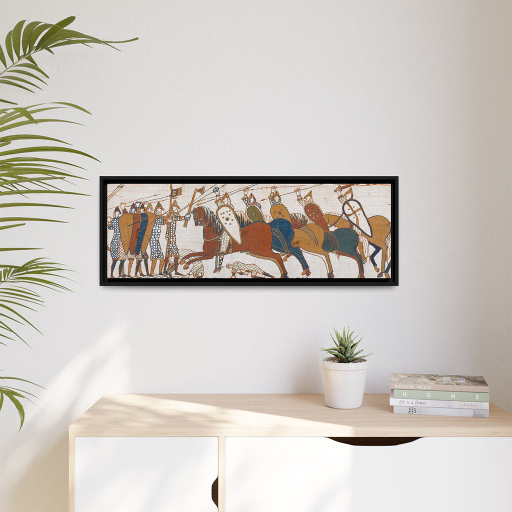 Bayeux Tapestry Battle of Hastings Framed Canvas