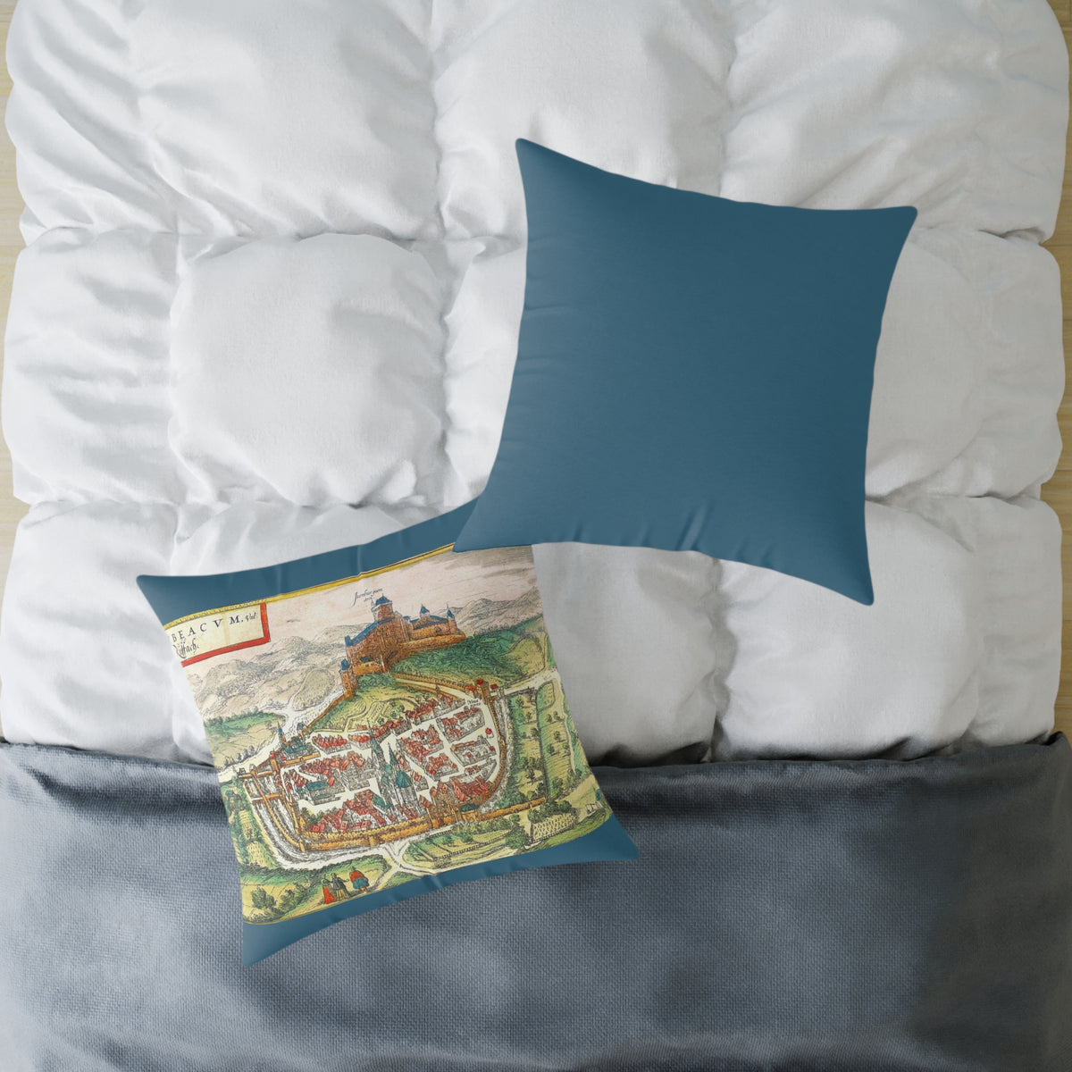 Rouffach Alsace Vintage Cityprint Pillow