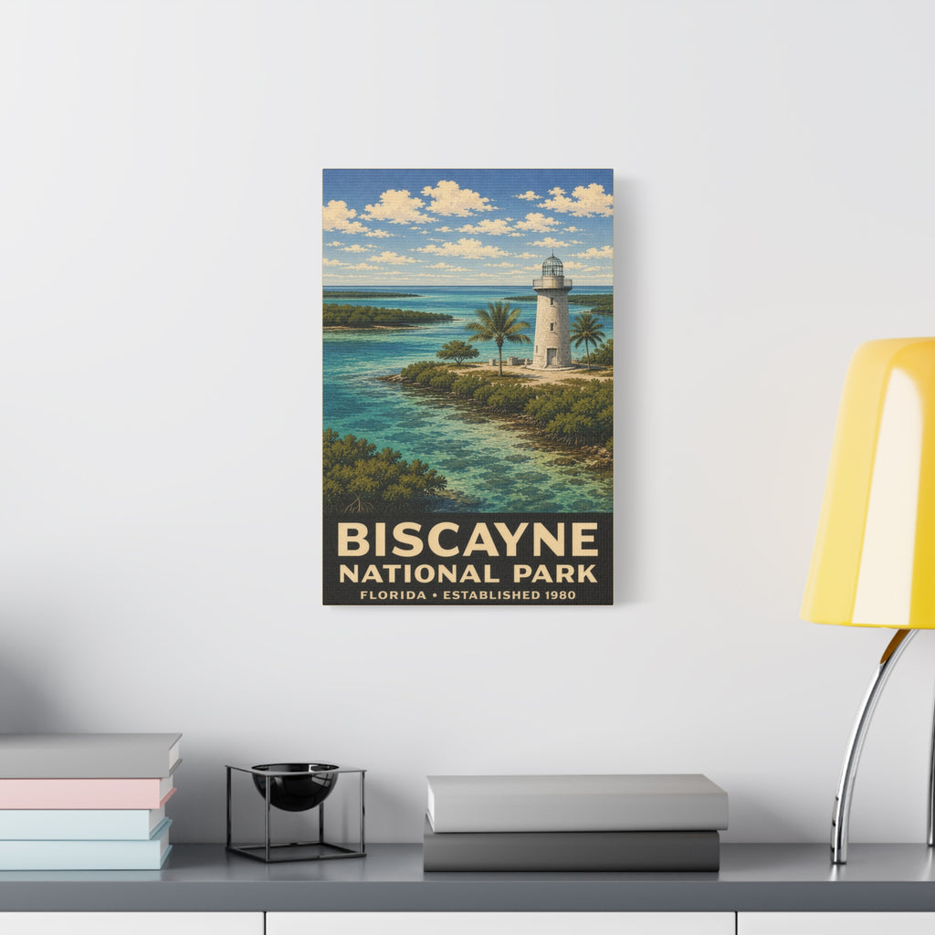 Biscayne National Park Lighthouse Matte Canvas Print