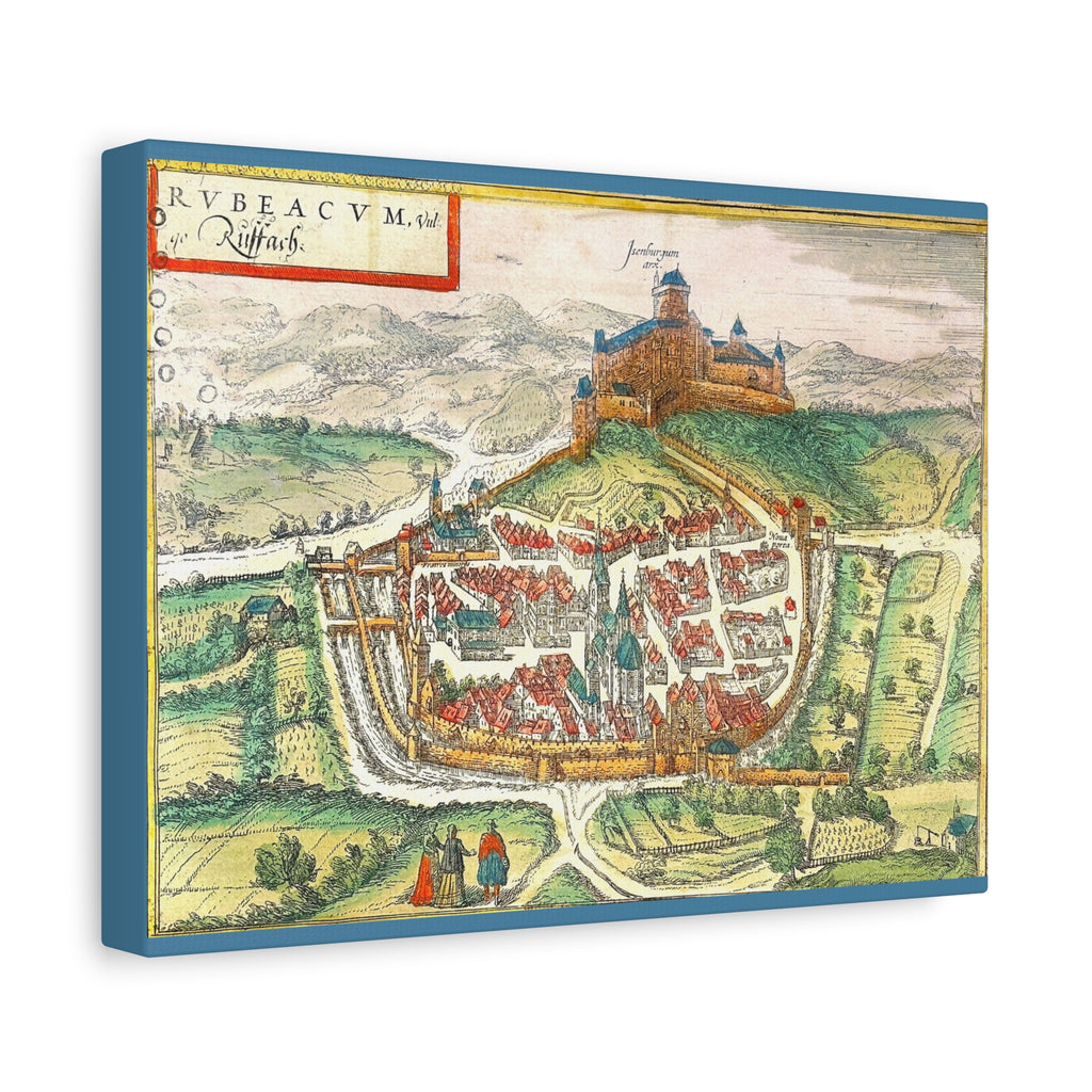 Antique Map of Rouffach Cityscape Canvas | Matte Stretched Wall Art