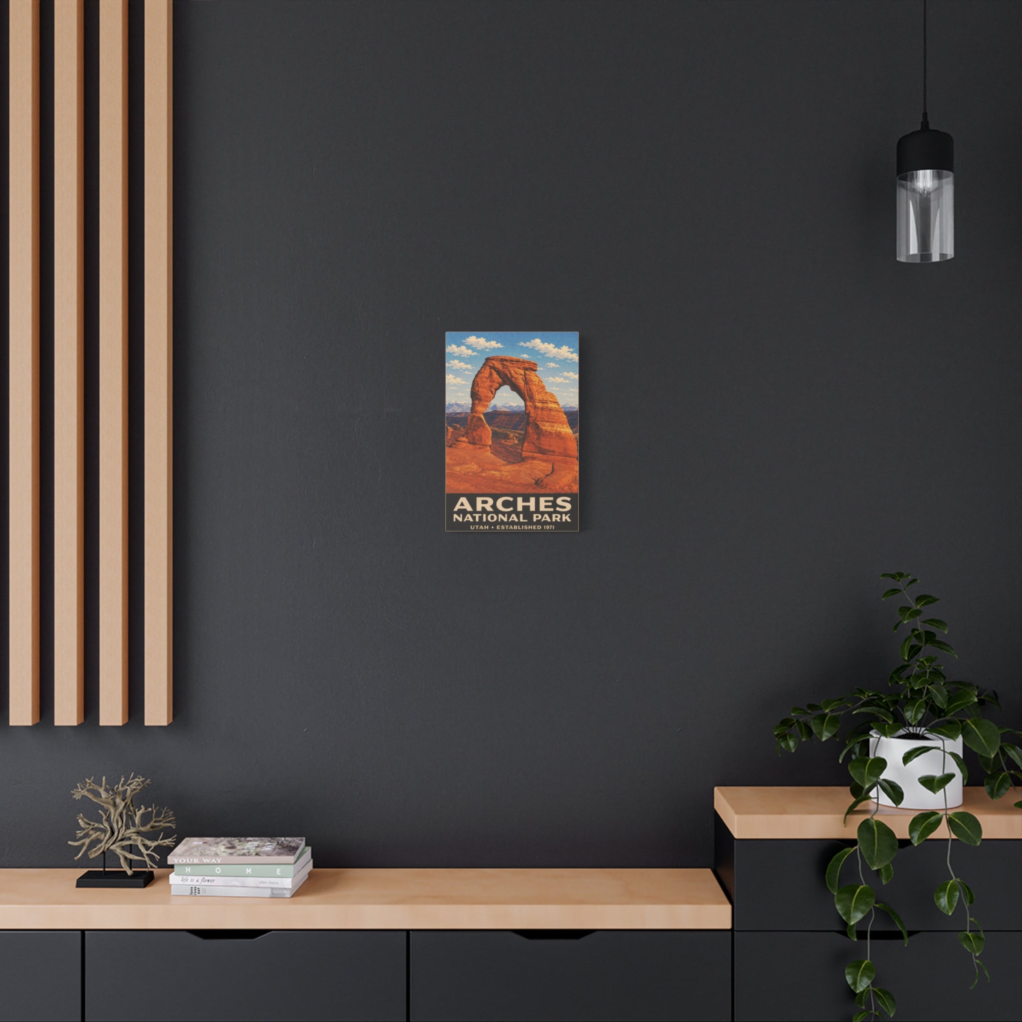 Arches National Park Vintage Poster Canvas Print — Matte Stretched Wall Art