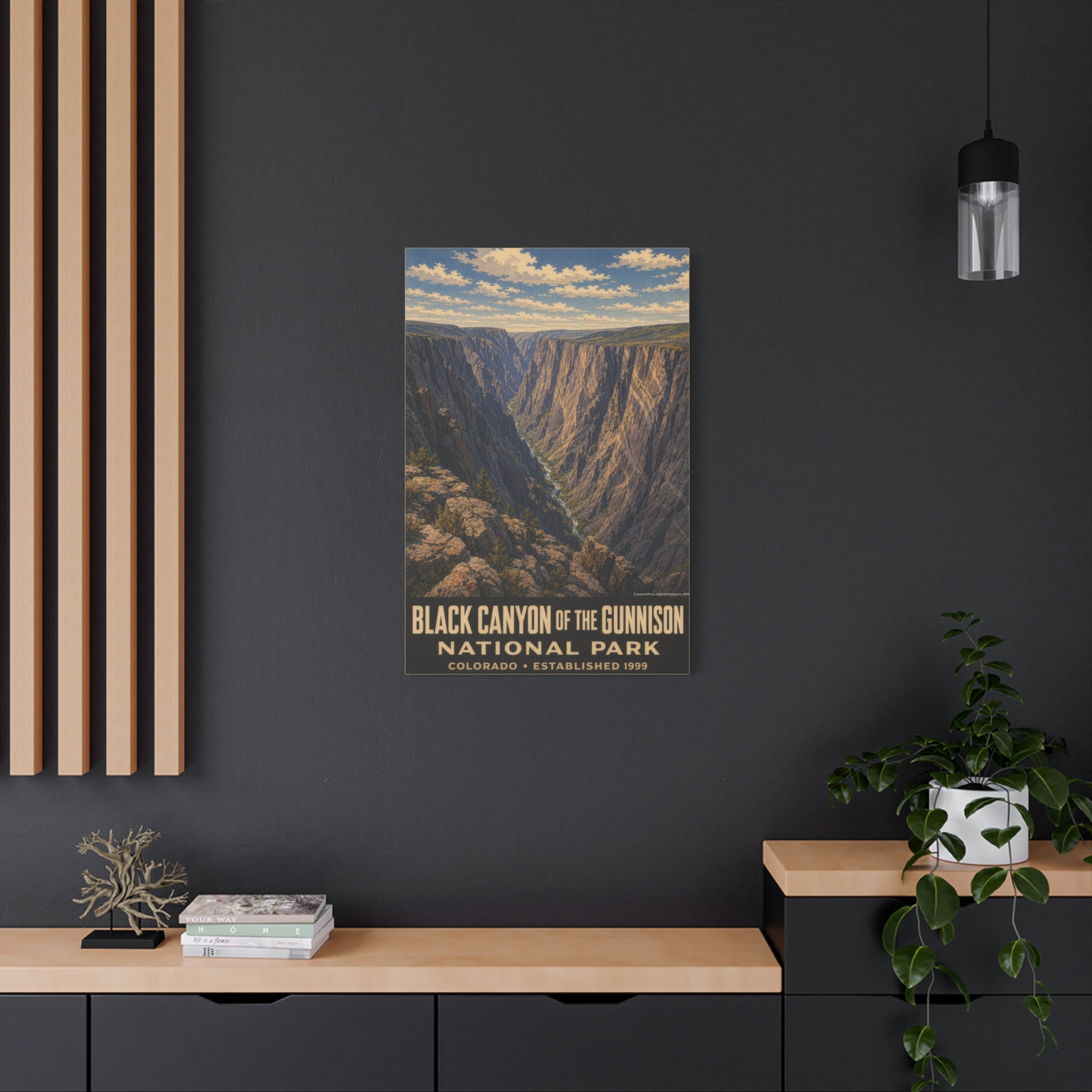 Black Canyon of the Gunnison National Park Matte Stretched Canvas Print