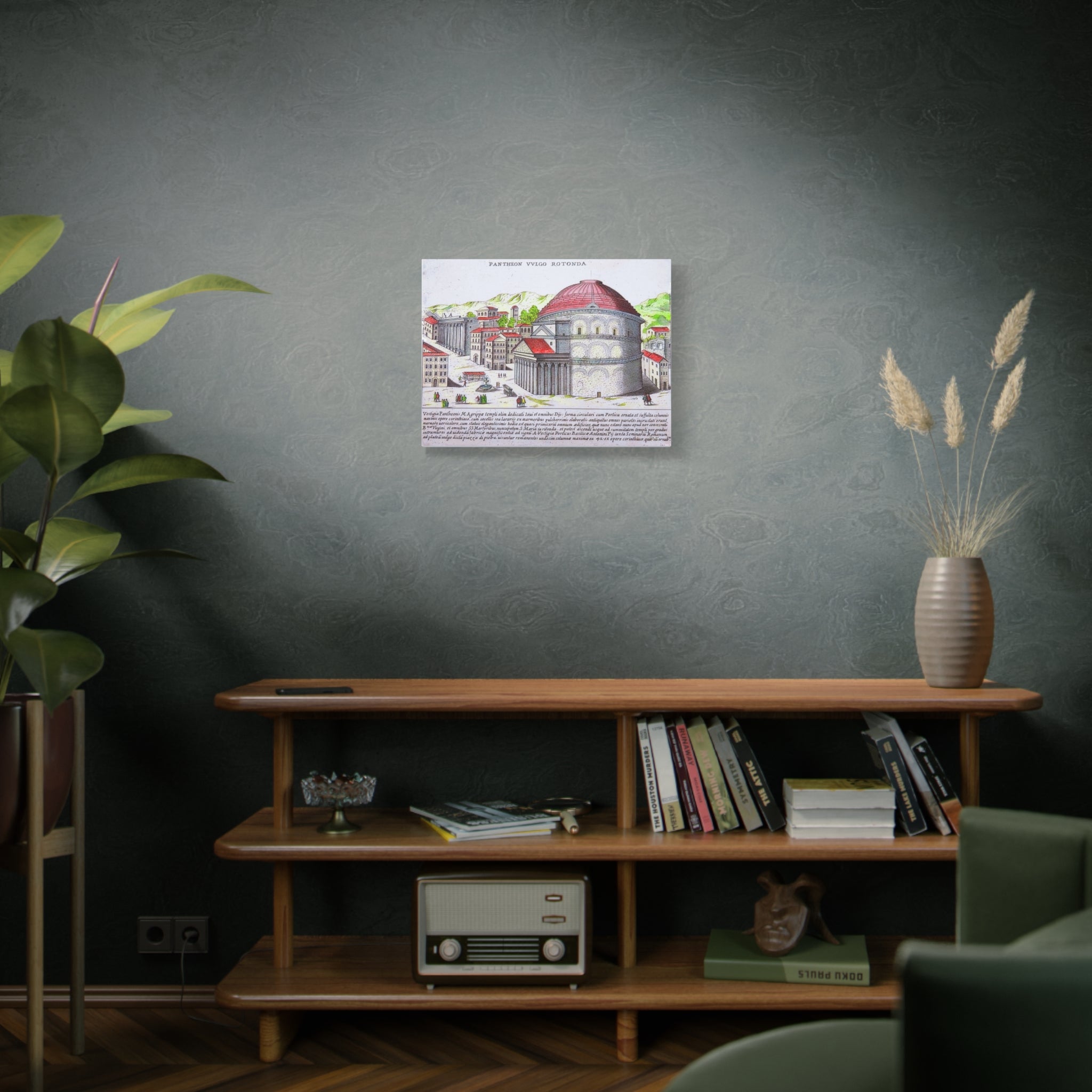 Pantheon Engraving Canvas Print Matte Stretched Canvas