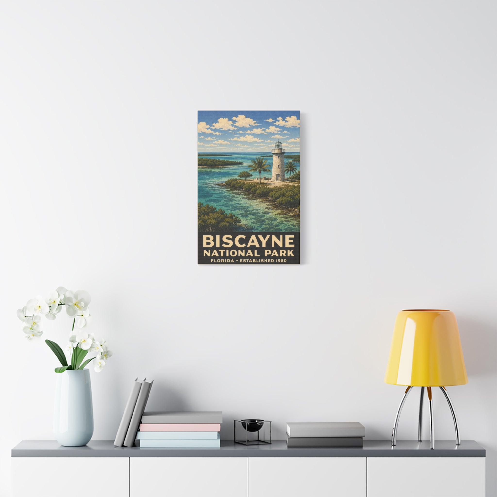 Biscayne National Park Lighthouse Matte Canvas Print