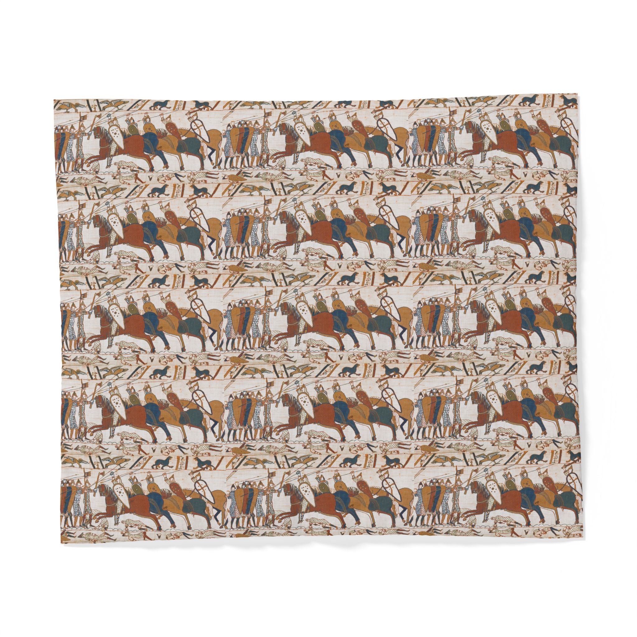Bayeux Tapestry Battle of Hastings Cotton Duvet Cover