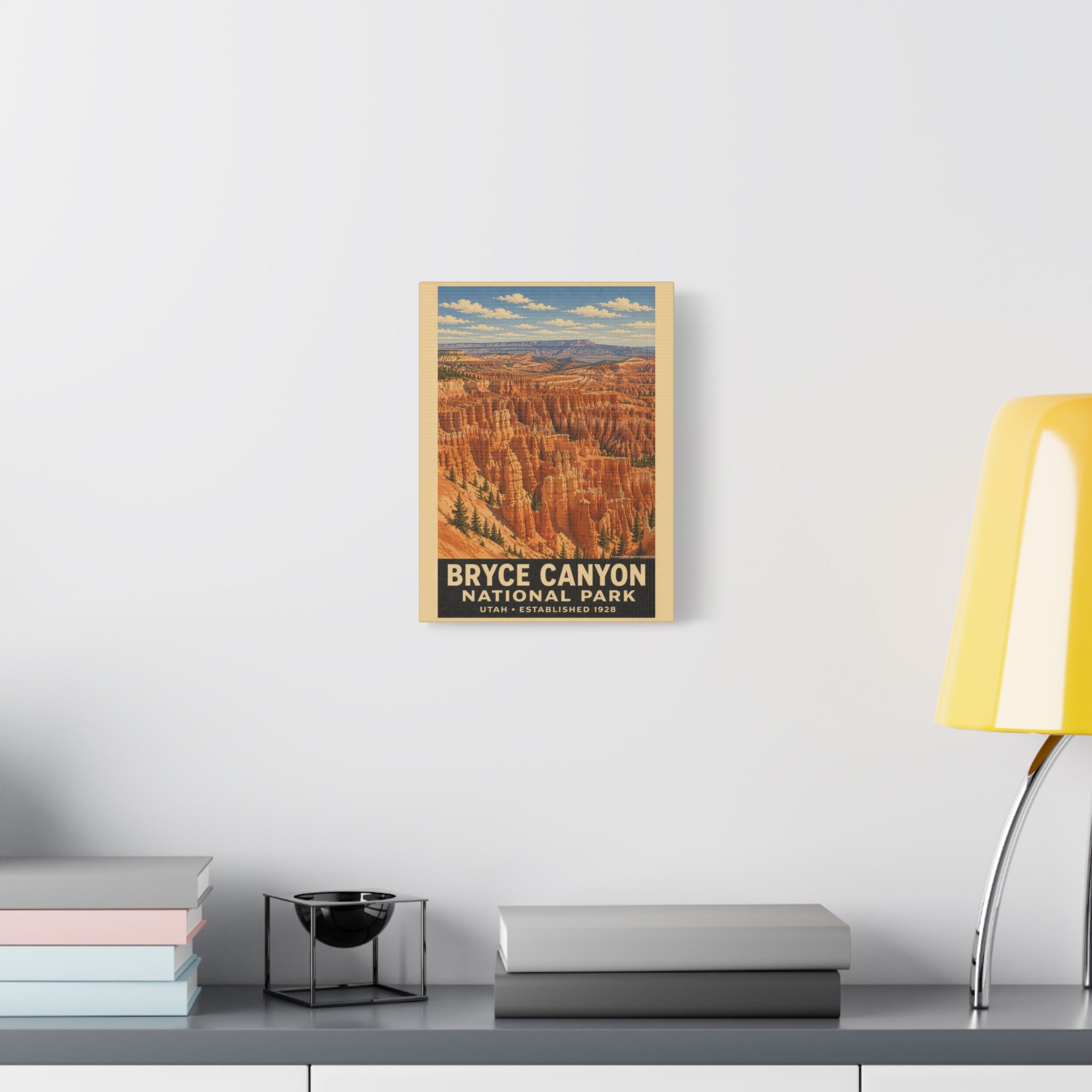Bryce Canyon National Park Vintage Travel Poster Canvas