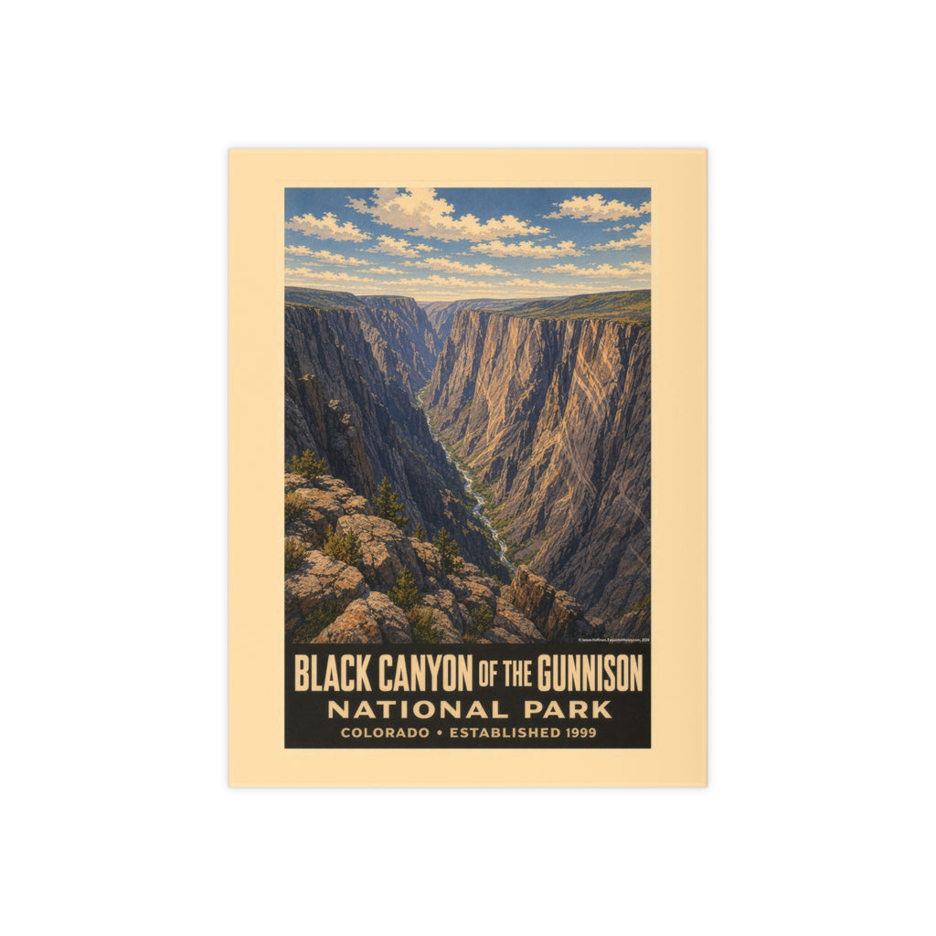 Black Canyon of the Gunnison National Park Ceramic Photo Tile — Vintage Travel Image