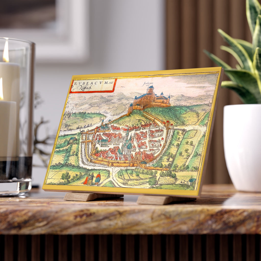 Rouffach City View Ceramic Tile | Braun and Hogenberg