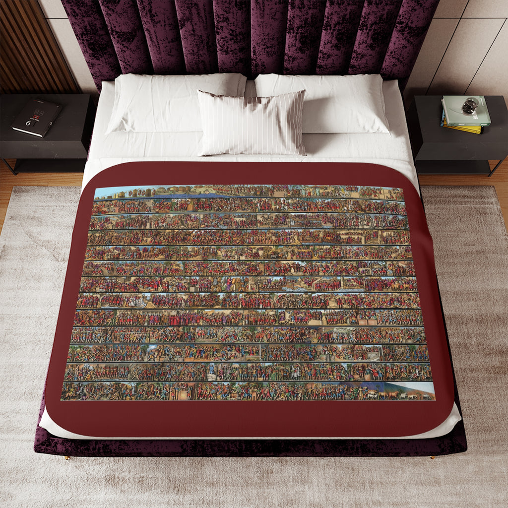 Sherpa Blanket — Rustic Brick Wall Pattern Cozy Throw