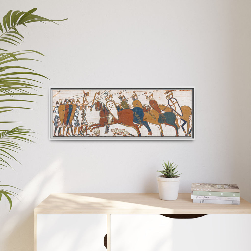 Bayeux Tapestry Battle of Hastings Framed Canvas