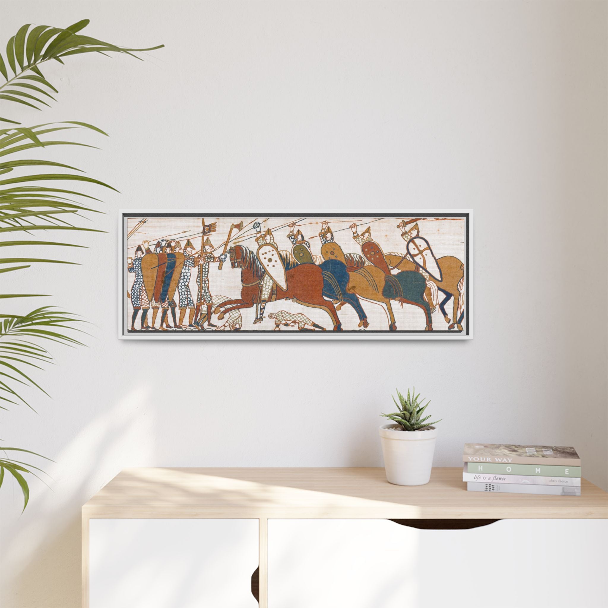 Bayeux Tapestry Battle of Hastings Framed Canvas