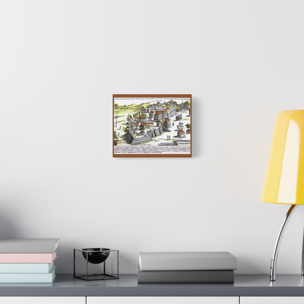 Capitoline Hill & Roman Forum, Ancient Rome Map Matte Canvas
