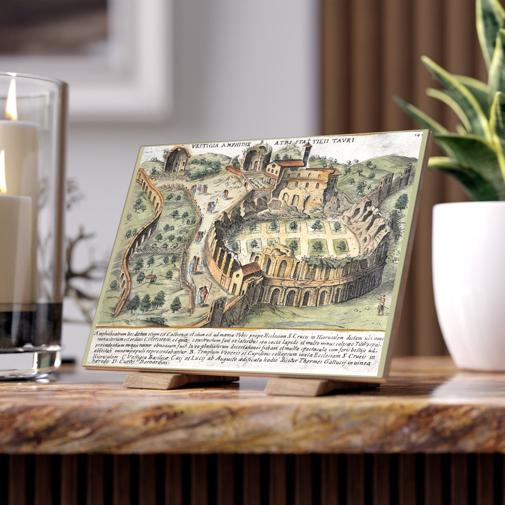 Ruins of Amphitheatrum Castrense in Rome Ceramic Art Tile
