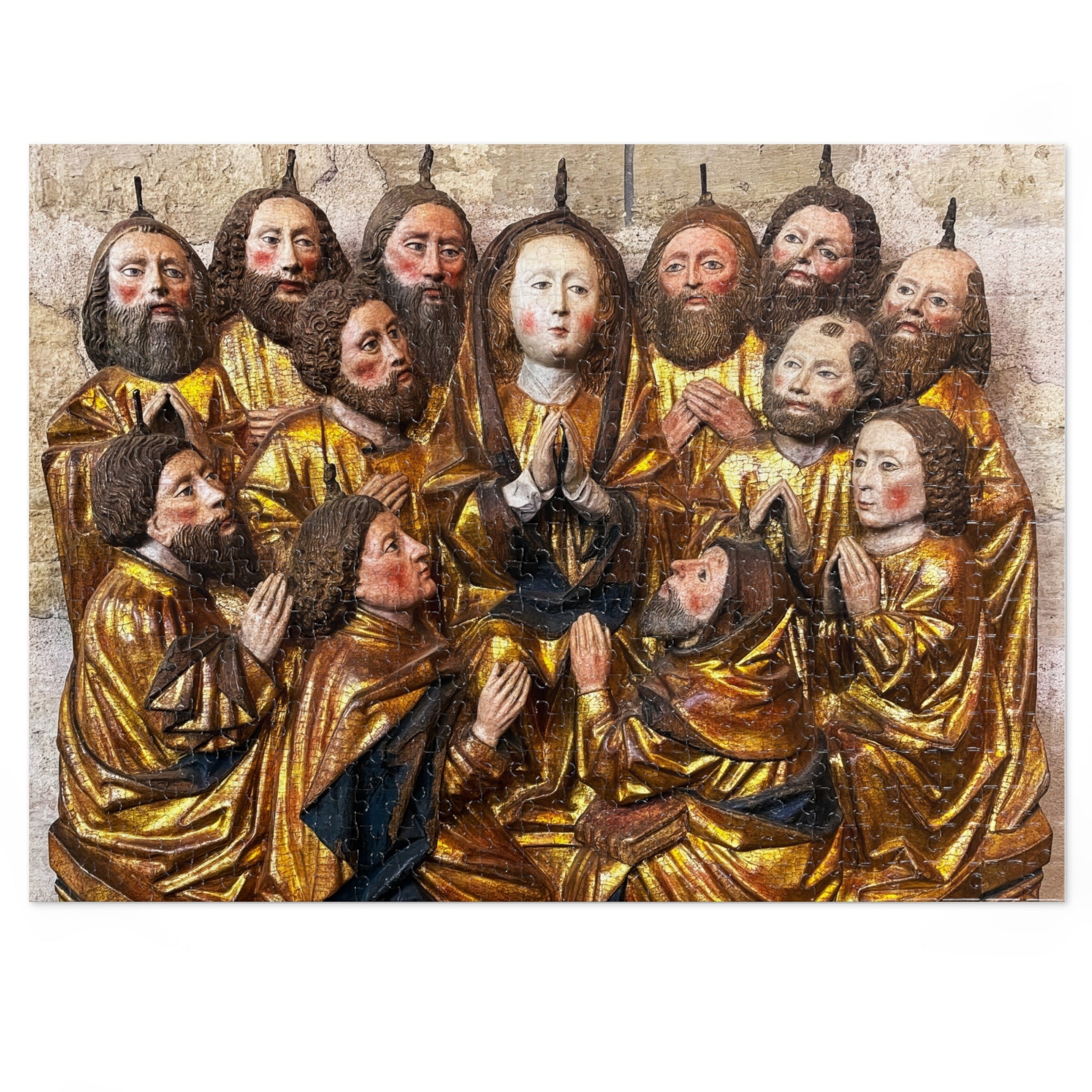 Religious Art Jigsaw Puzzle with Tin — Pentecost Saints Scene