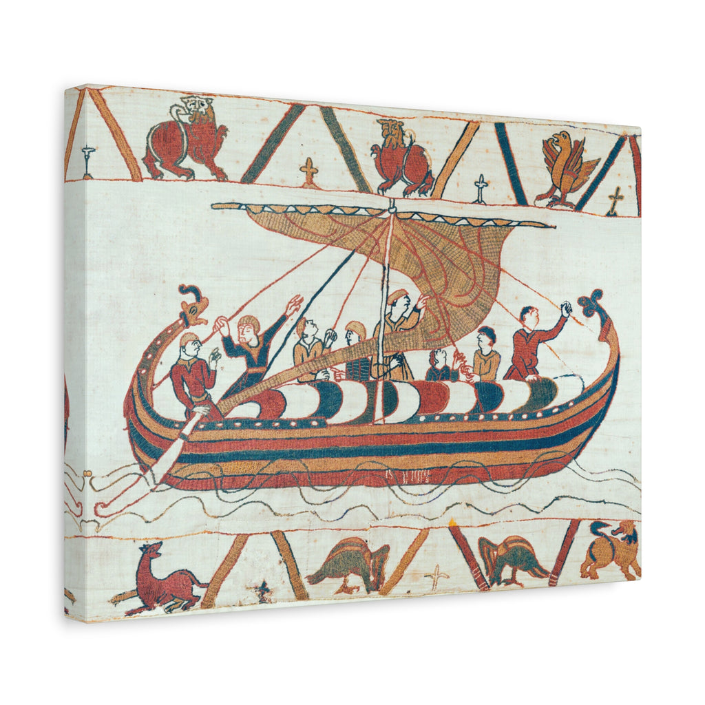 Bayeux Tapestry Norman Longship Canvas Print